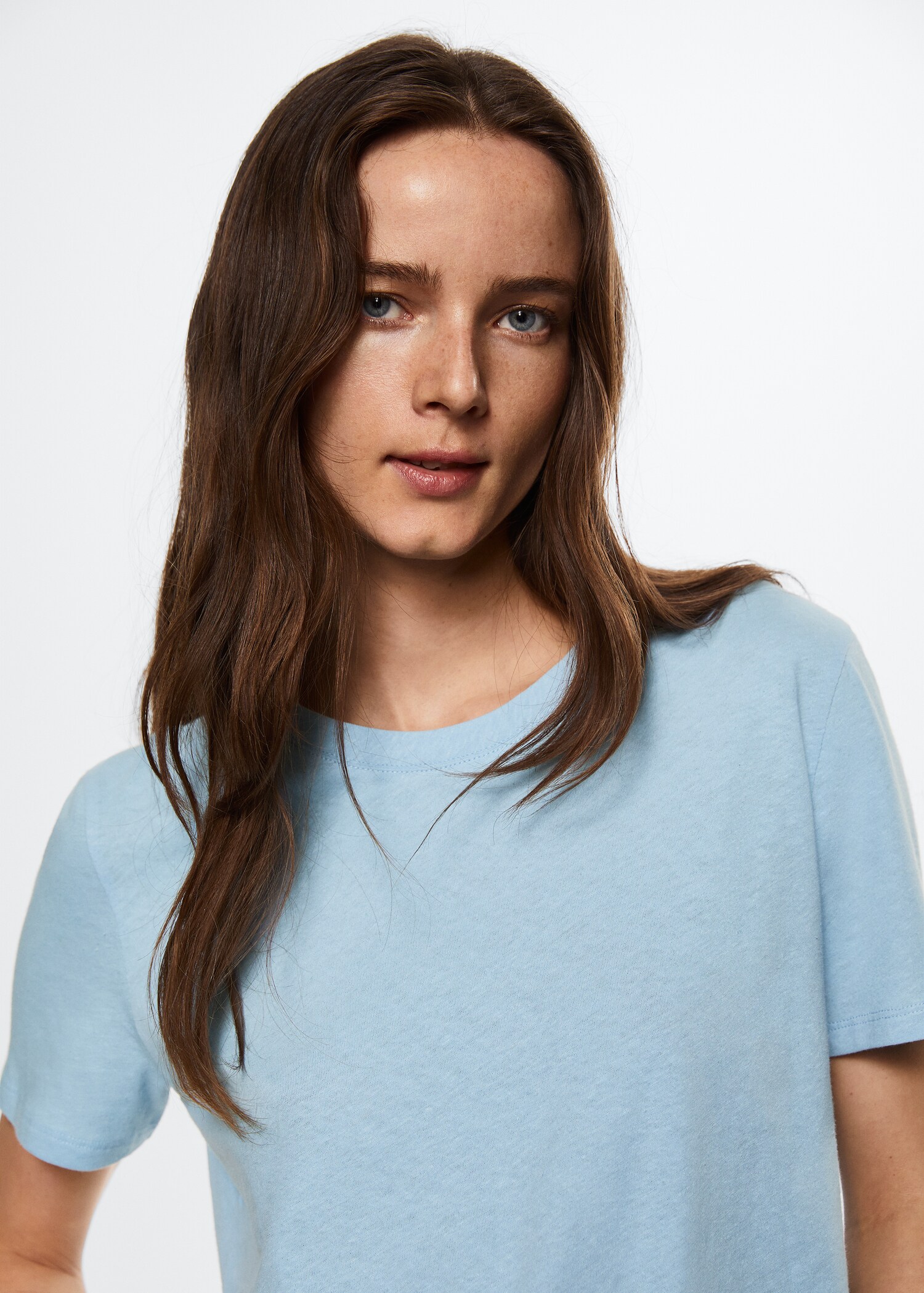 T-Shirt aus Leinen-Baumwoll-Mix - Detail des Artikels 1