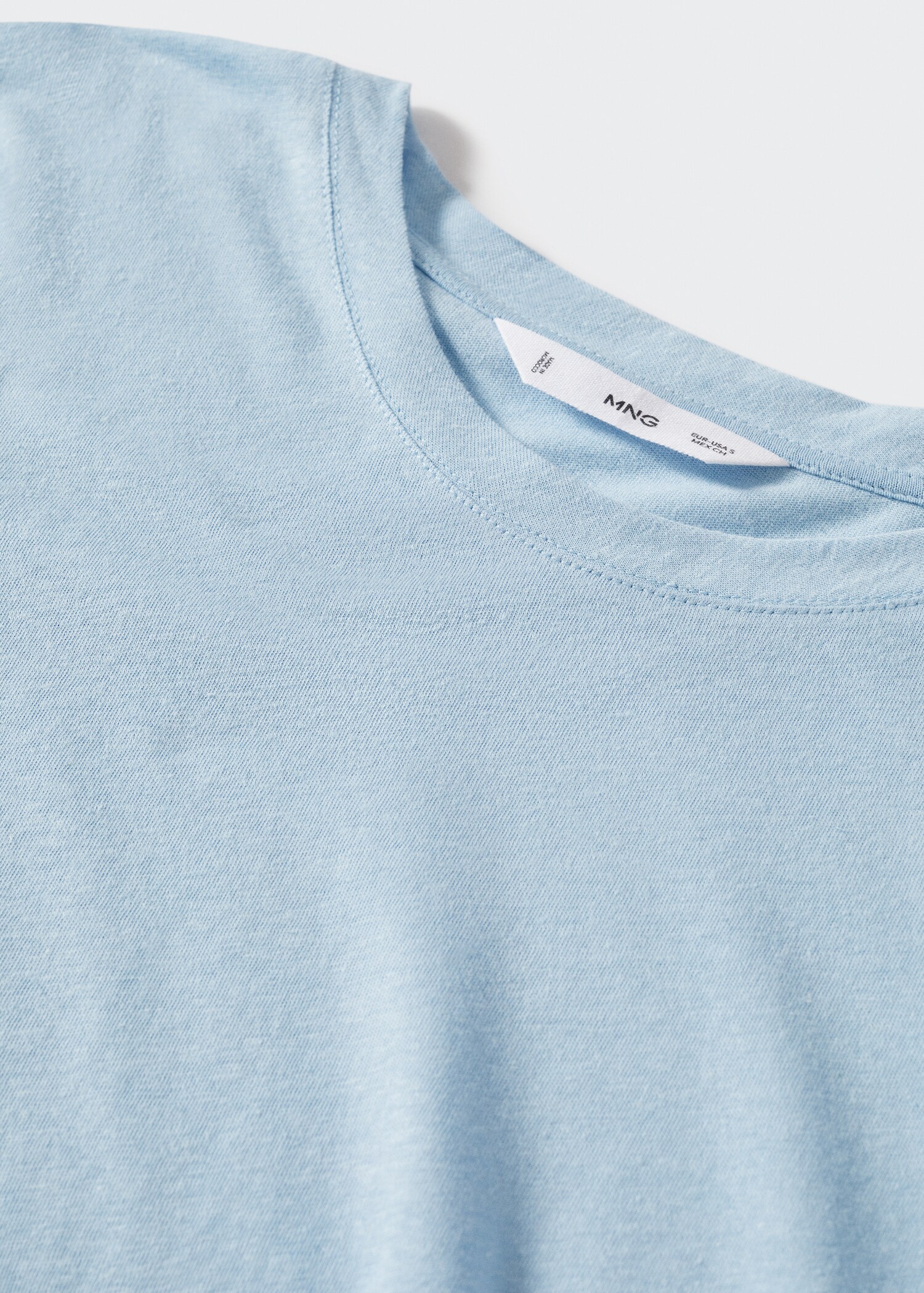 T-Shirt aus Leinen-Baumwoll-Mix - Detail des Artikels 8