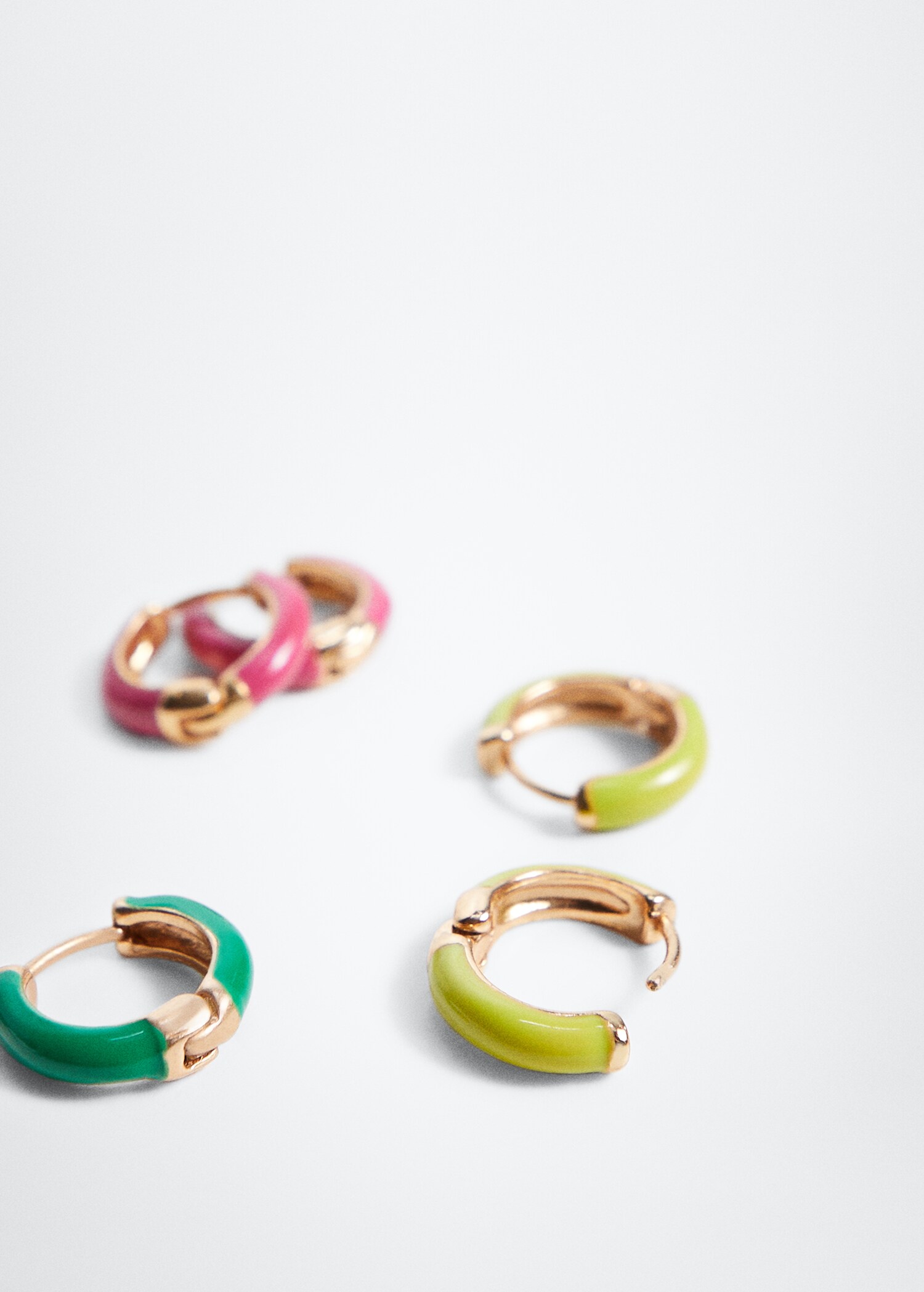 Mixed hoop earrings - Medium plane