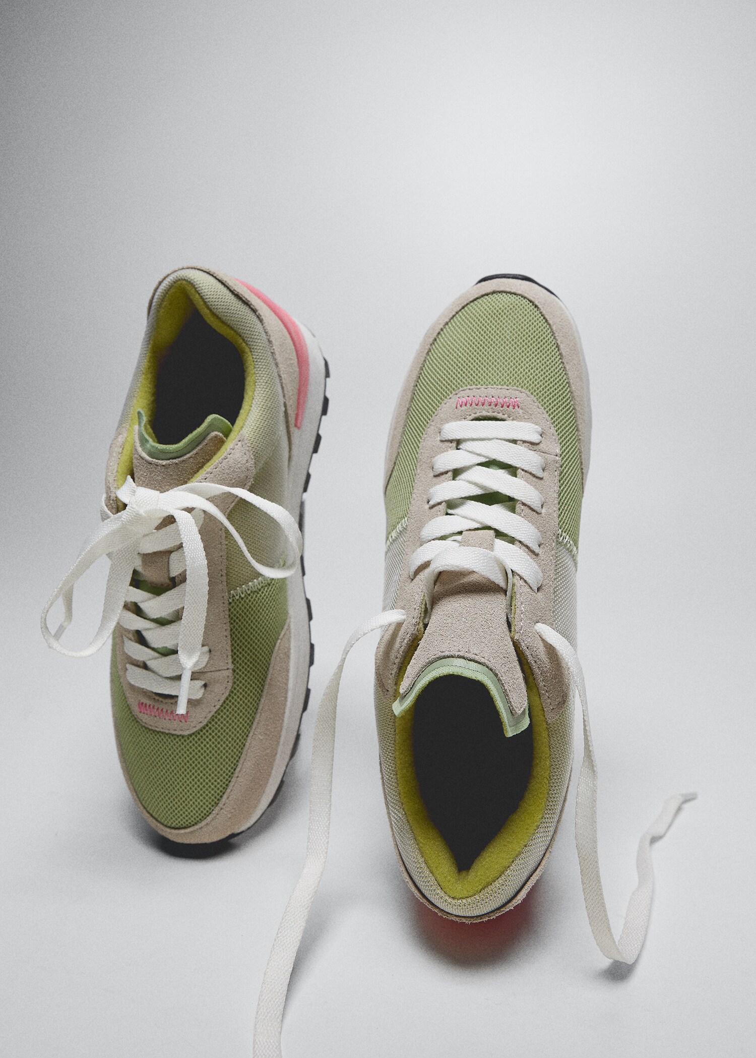 Leren vetersneakers - Middenvlak