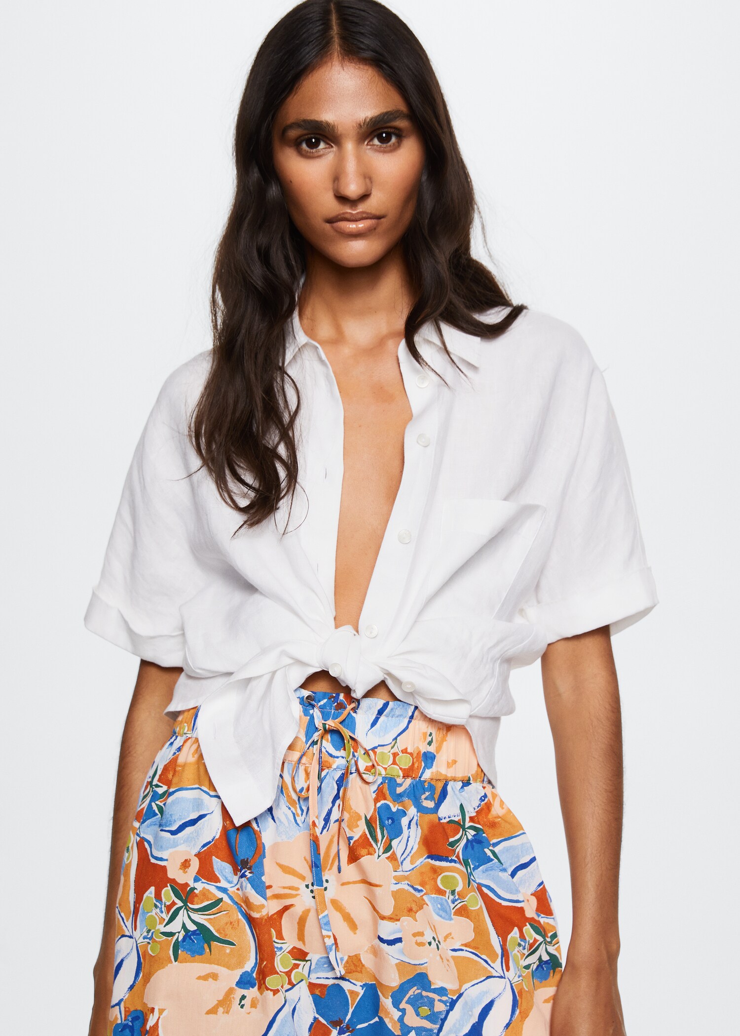 Printed midi skirt - Details of the article 2