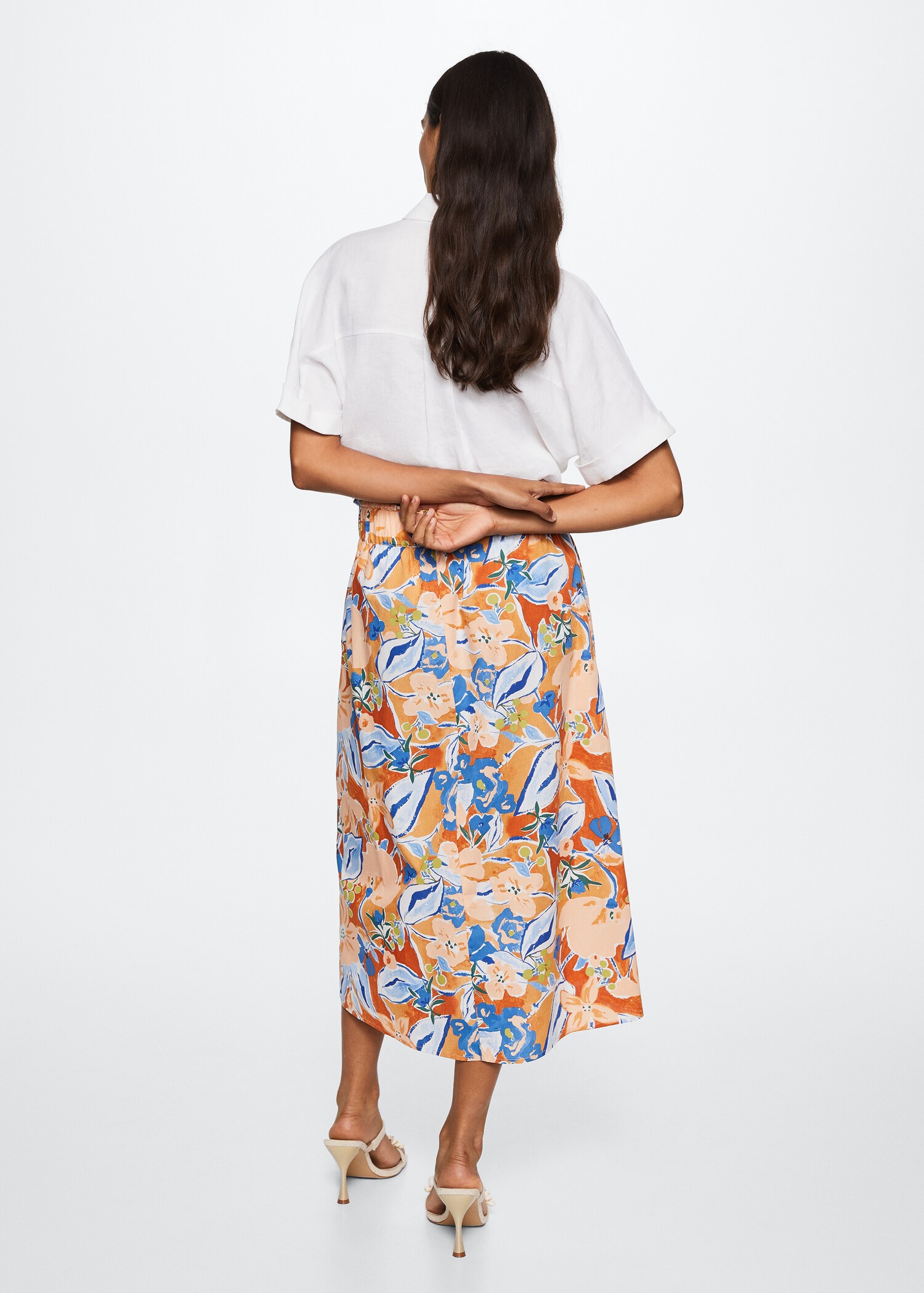 Printed midi skirt - Reverse of the article