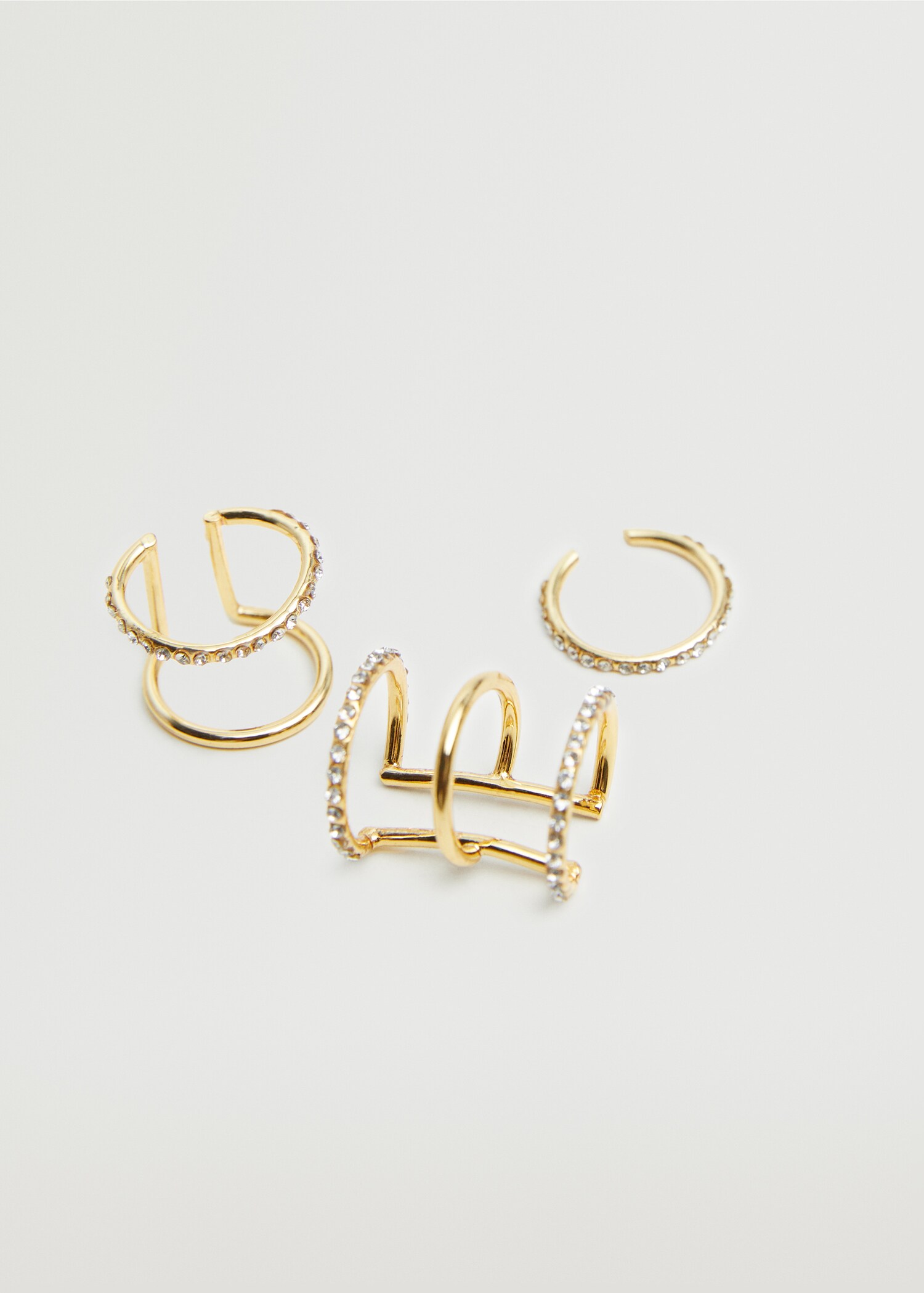 Ear cuff and earring set - Medium plane