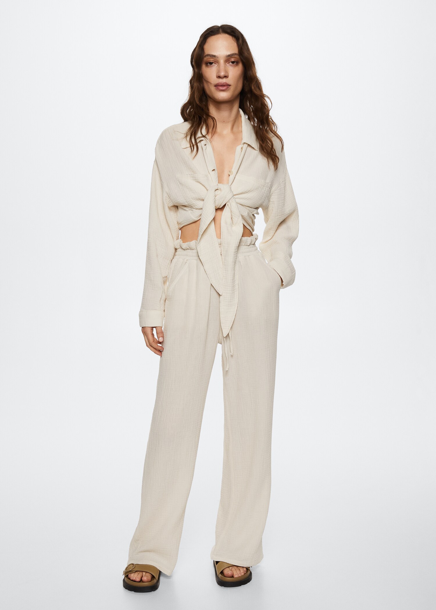 Chemise coton tissu plissé - Détail de l'article 1
