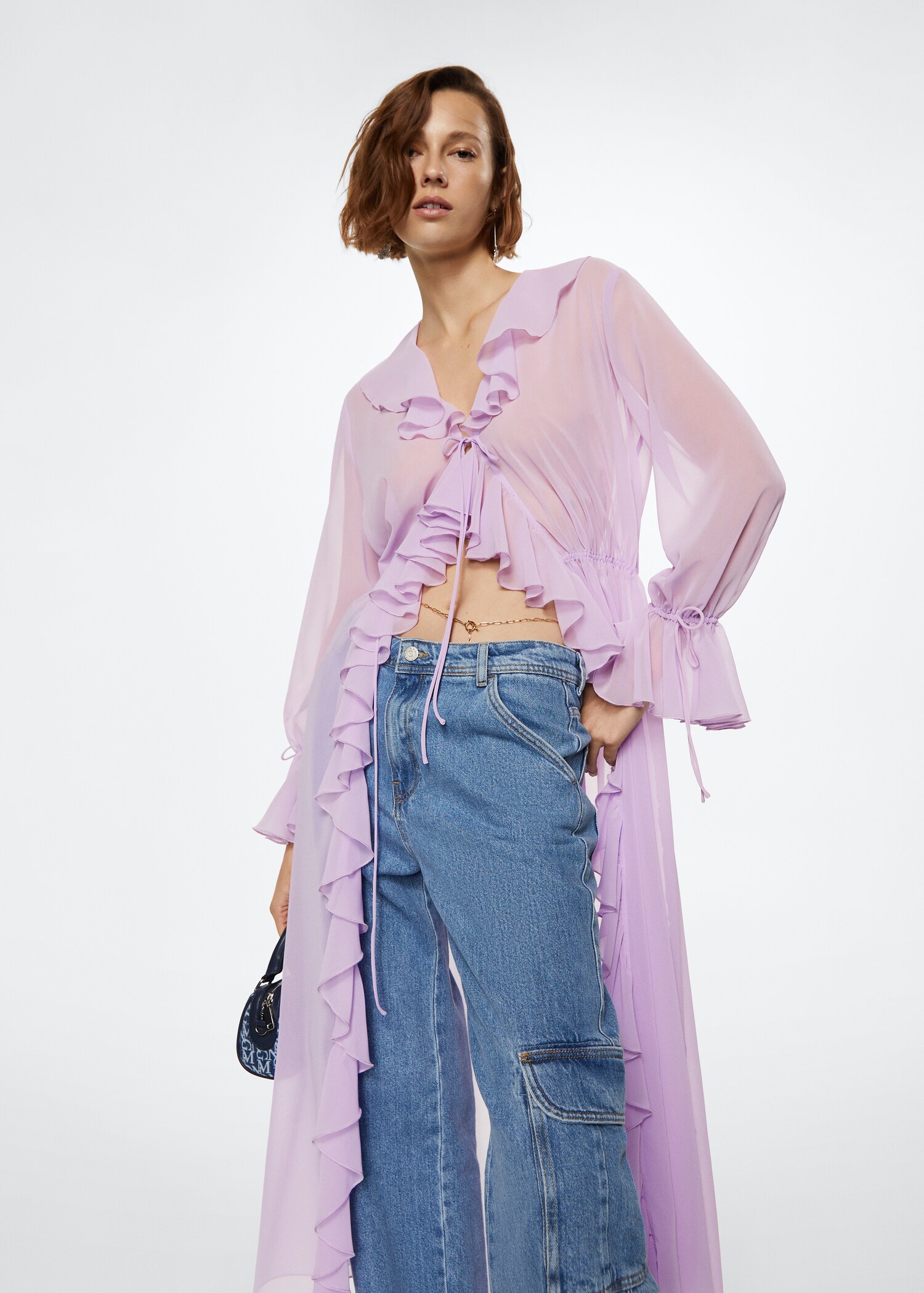 Ruffles flowy dress - Details of the article 1