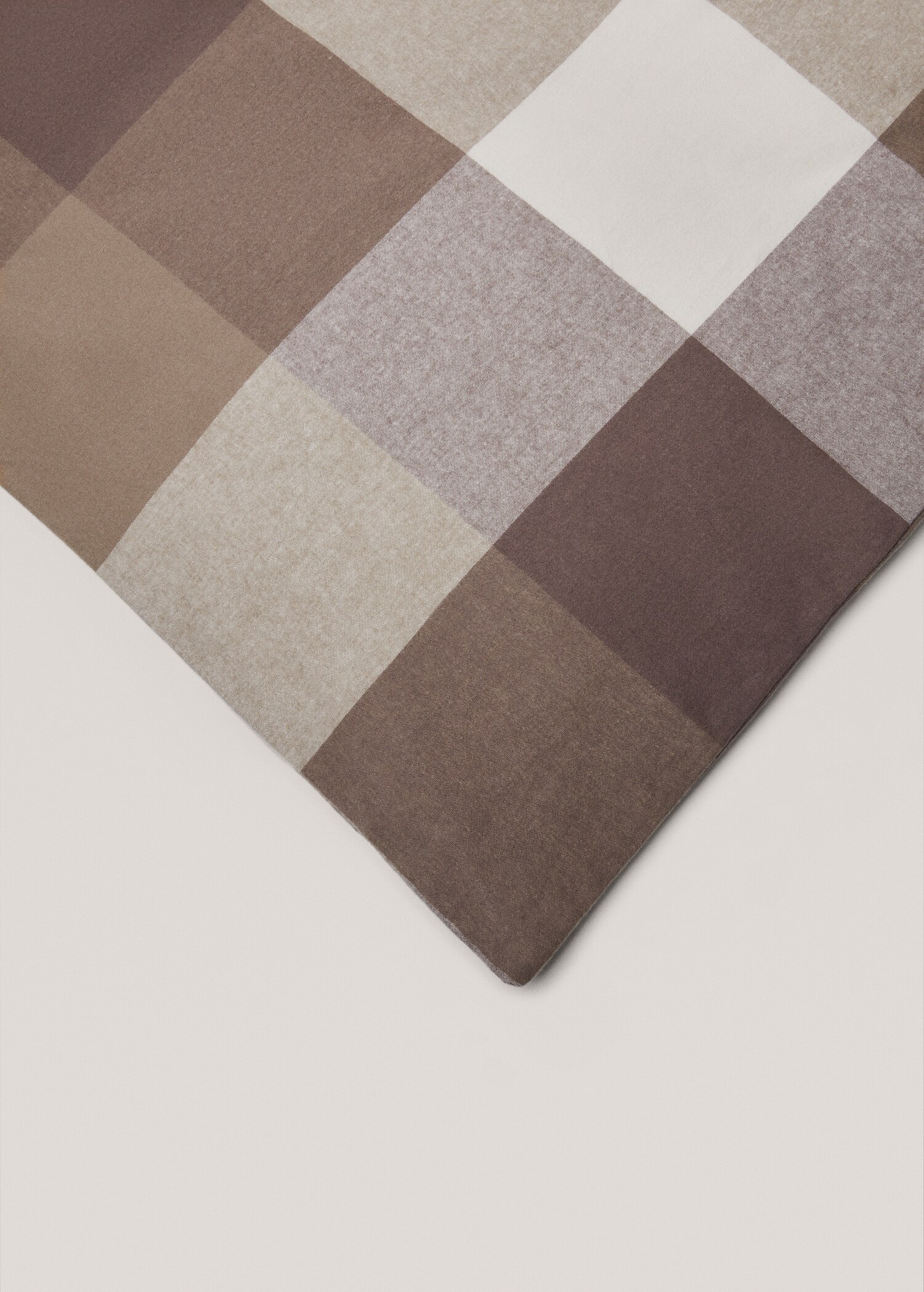 Flanell-Bettbezug mit Karomuster für 135/140 cm Bett - Detail des Artikels 3