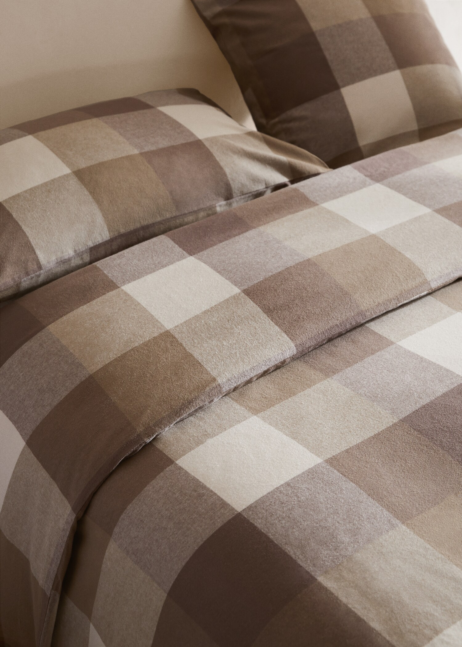 Flanell-Bettbezug mit Karomuster für 135/140 cm Bett - Detail des Artikels 7