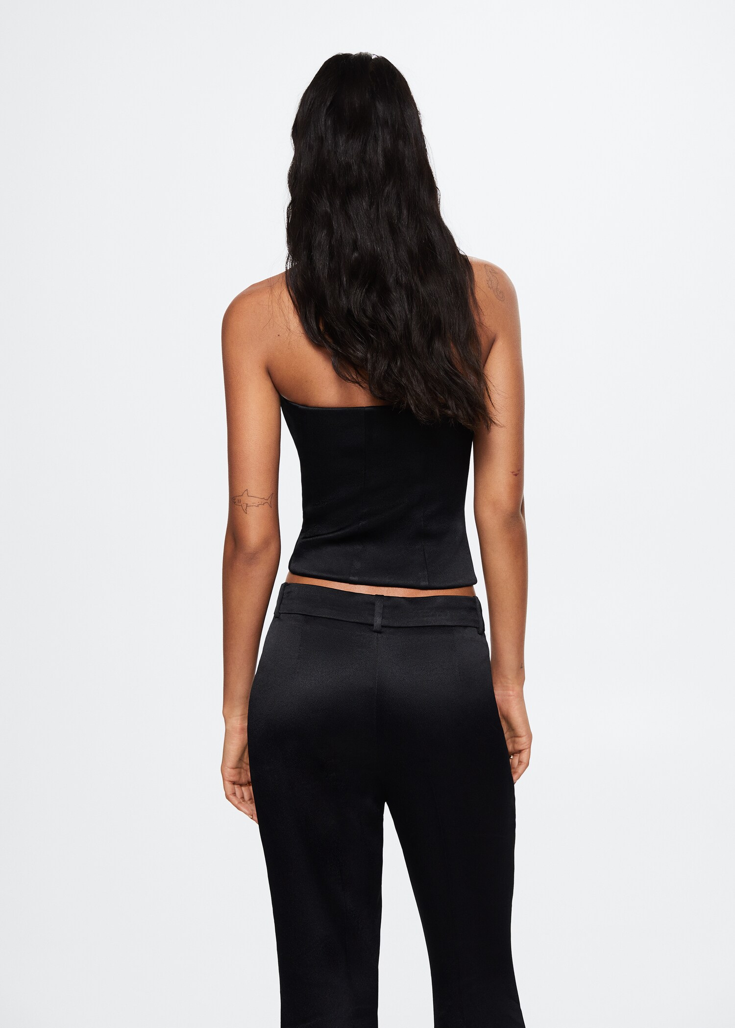Satin top - Reverse of the article