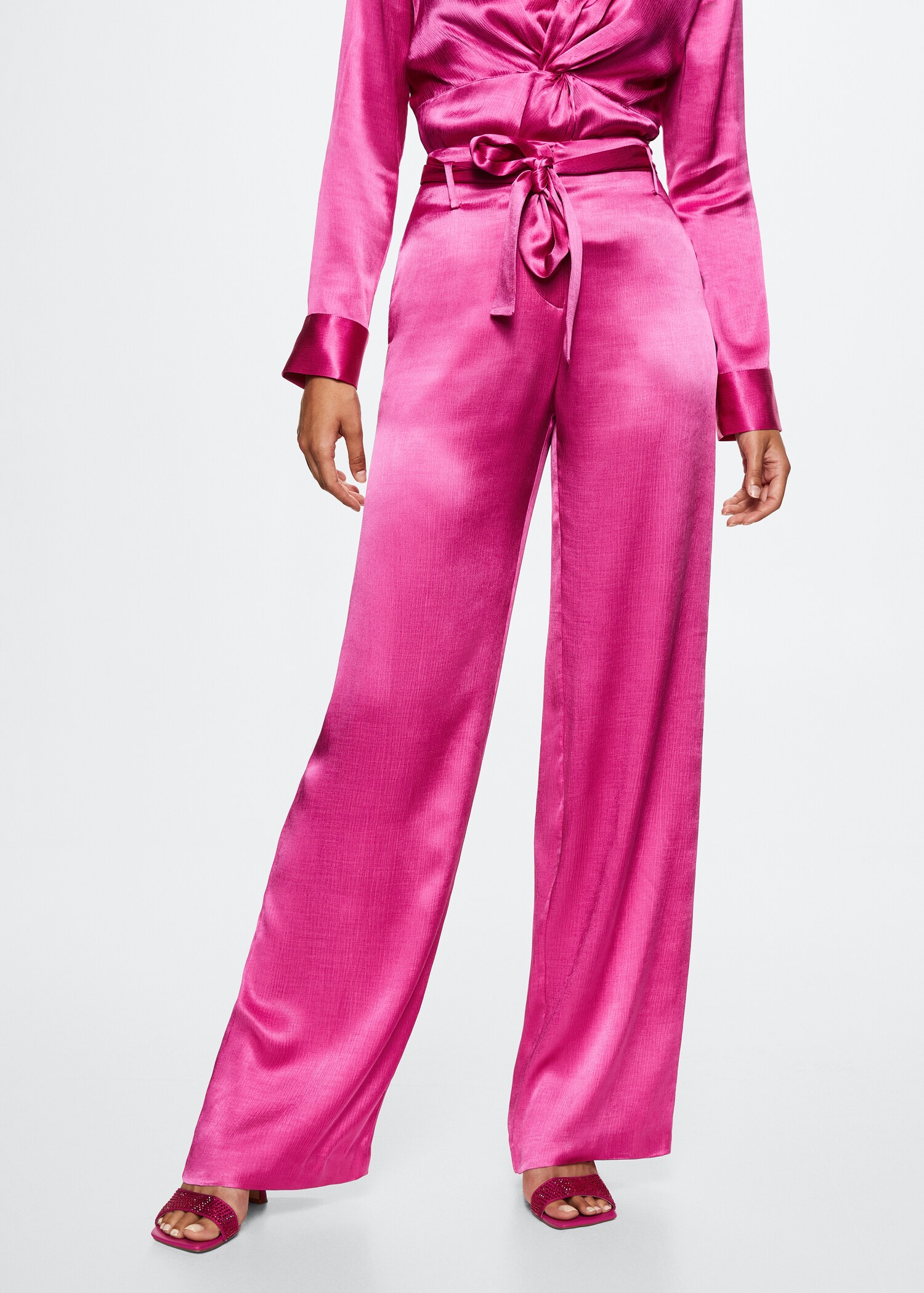 Bow satin pants - Medium plane
