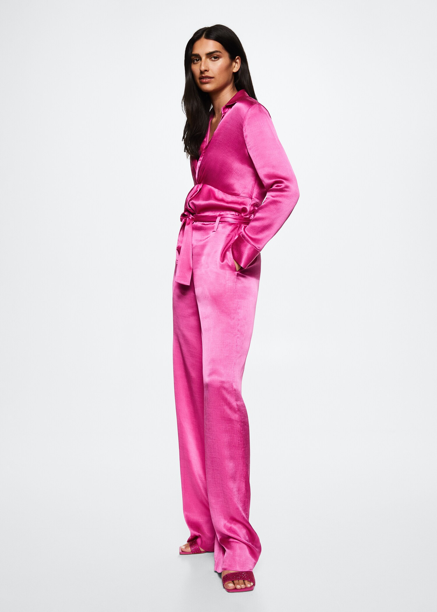 Bow satin pants - Details of the article 6