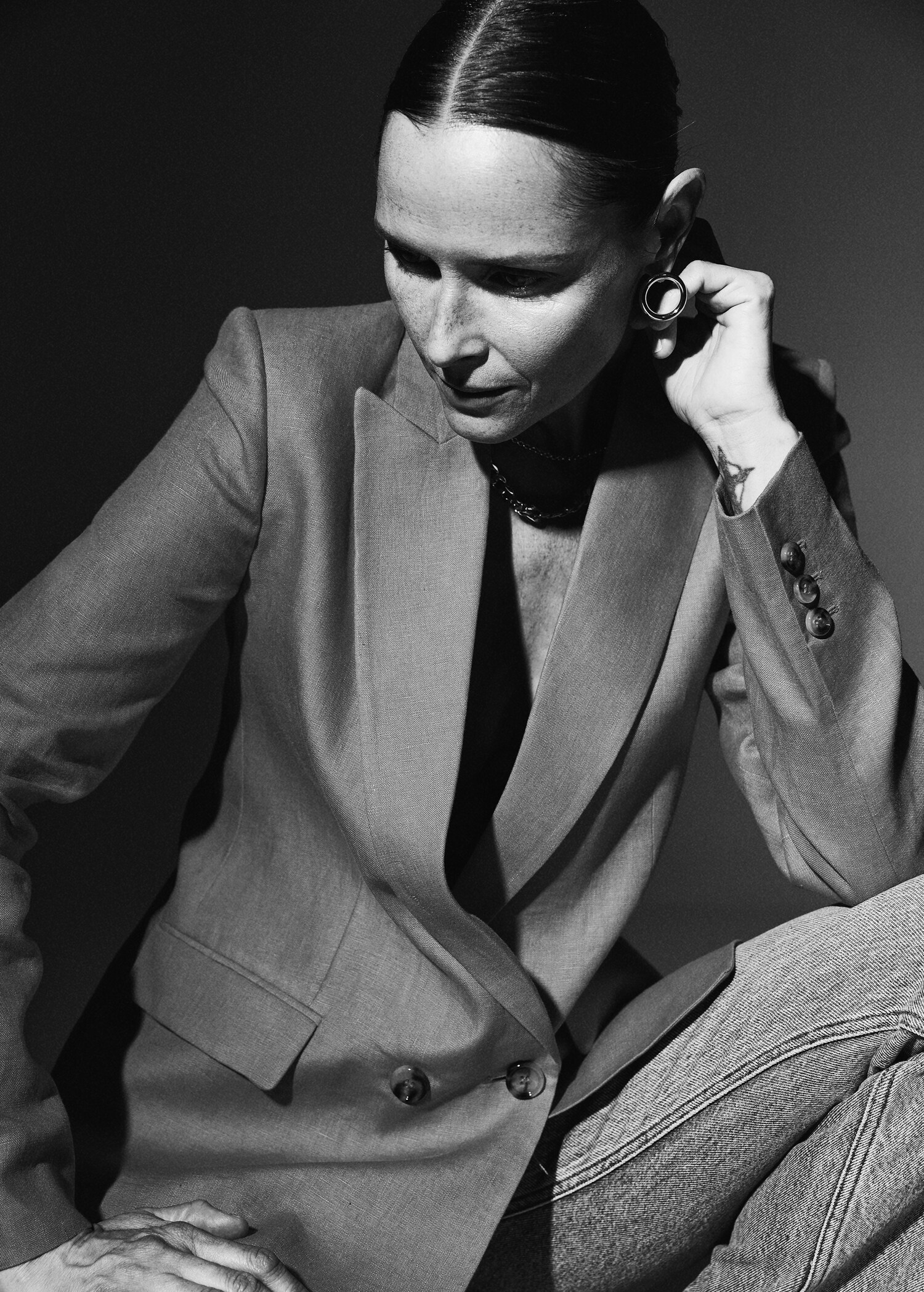 Blazer suit 100% linen - Details of the article 2