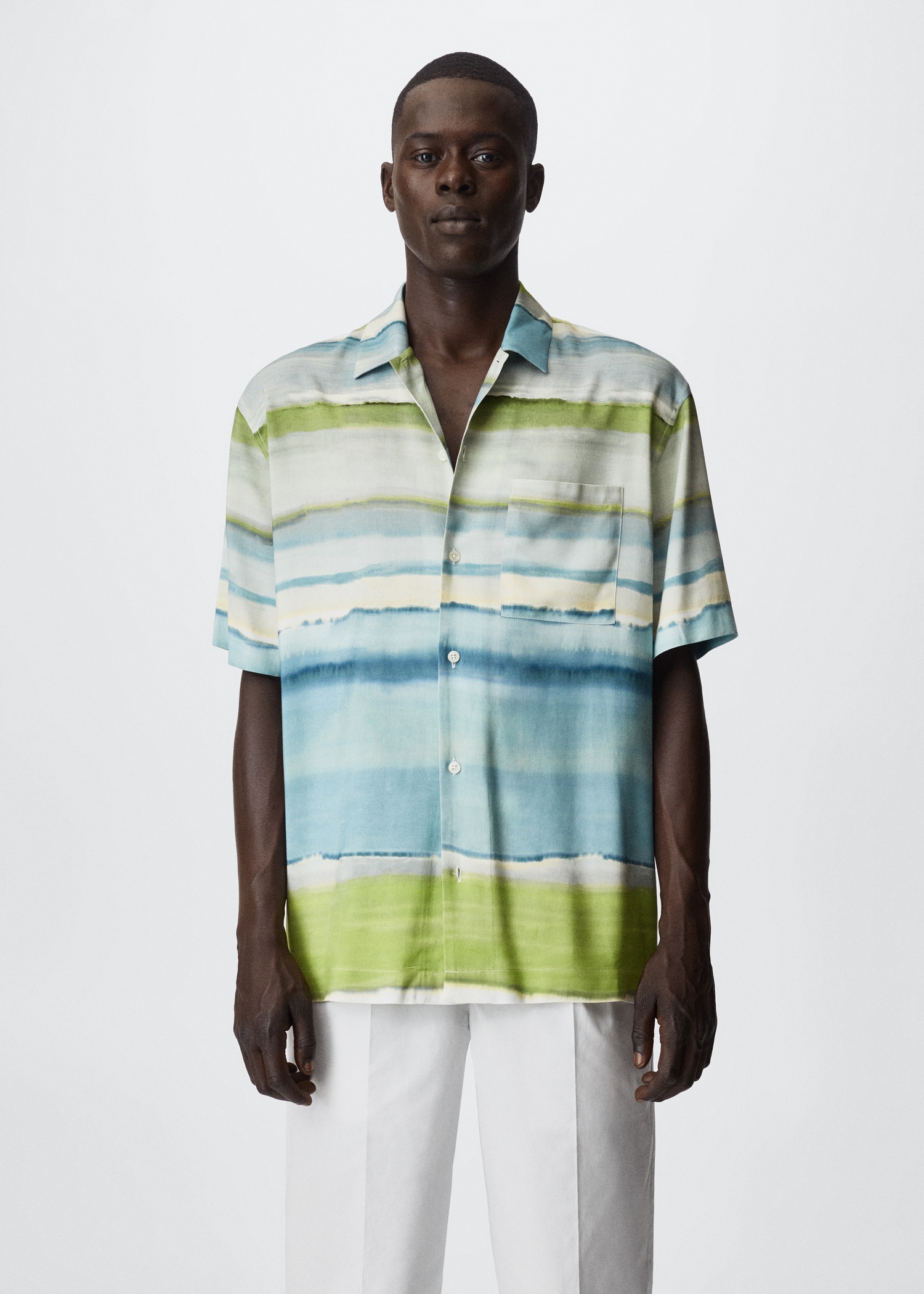 Camicia stampata fluida - Piano medio