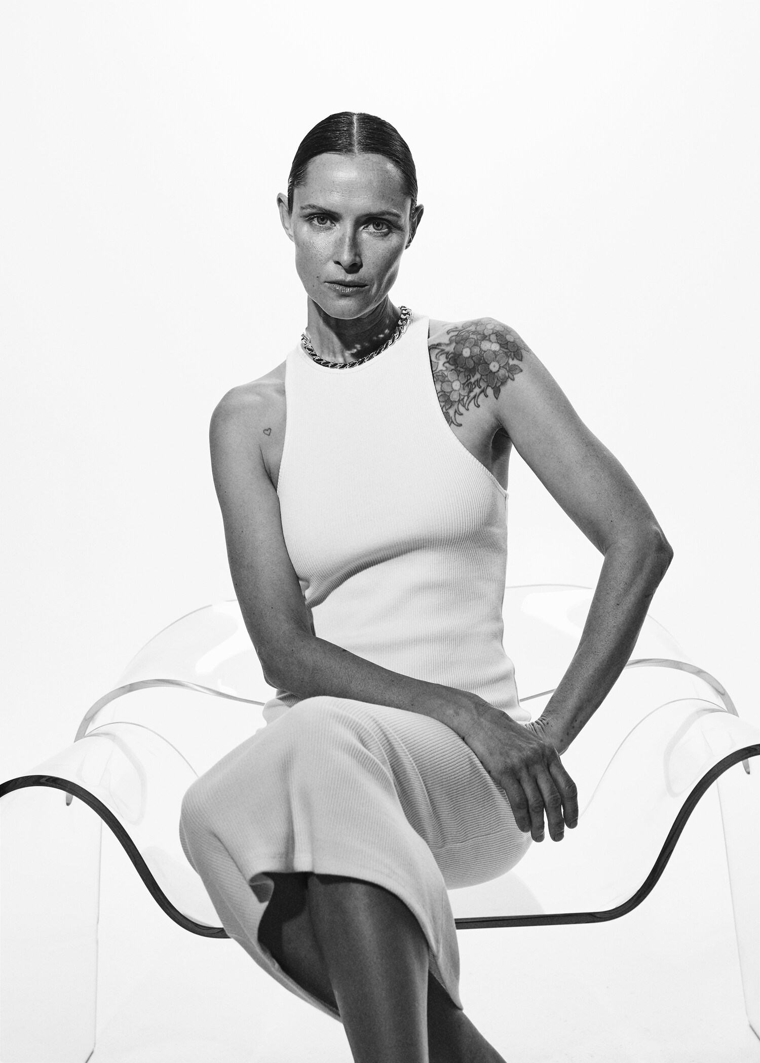 Ribbed cotton dress - Details of the article 2