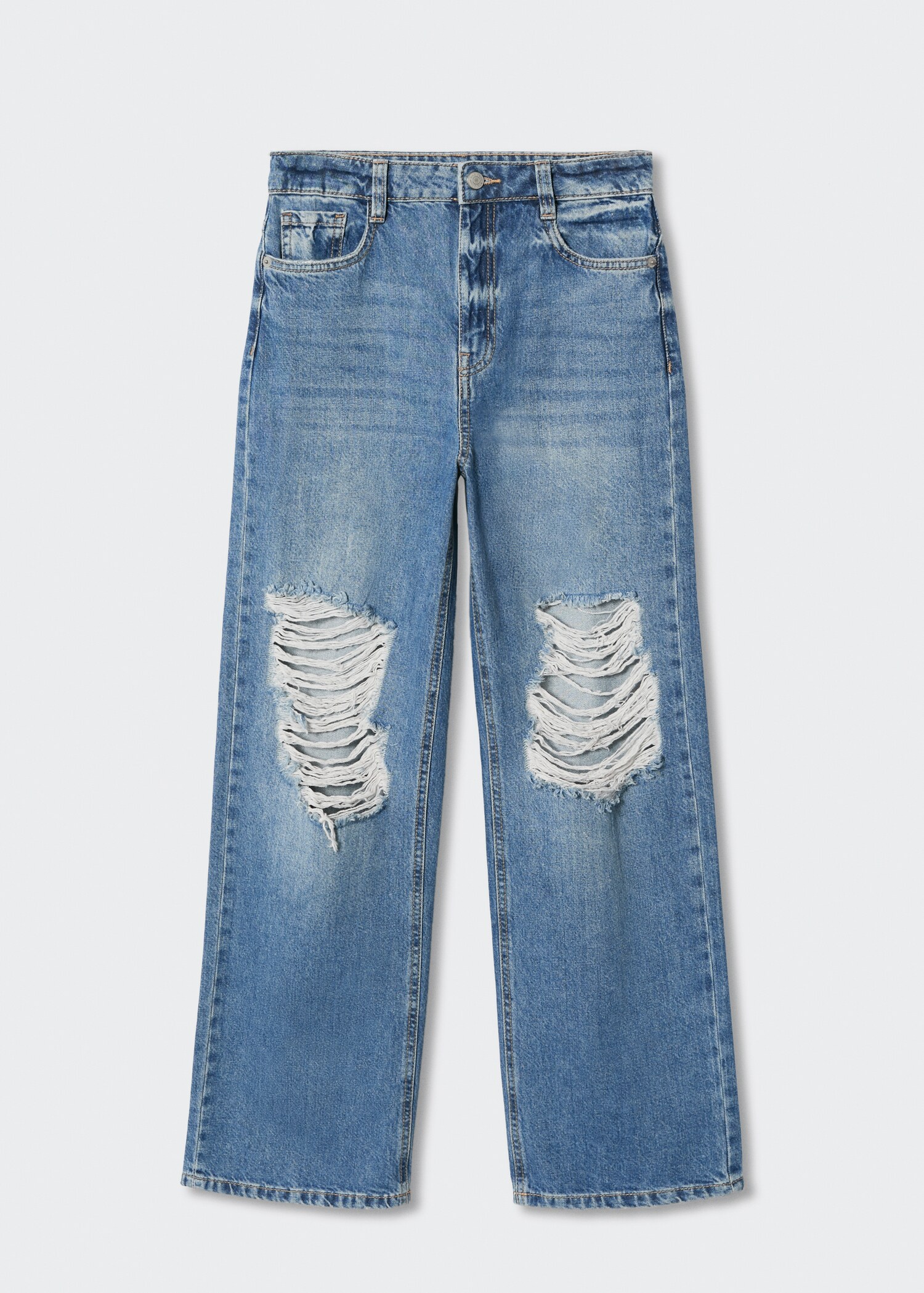 Jeans wideleg rotos decorativos - Artículo sin modelo