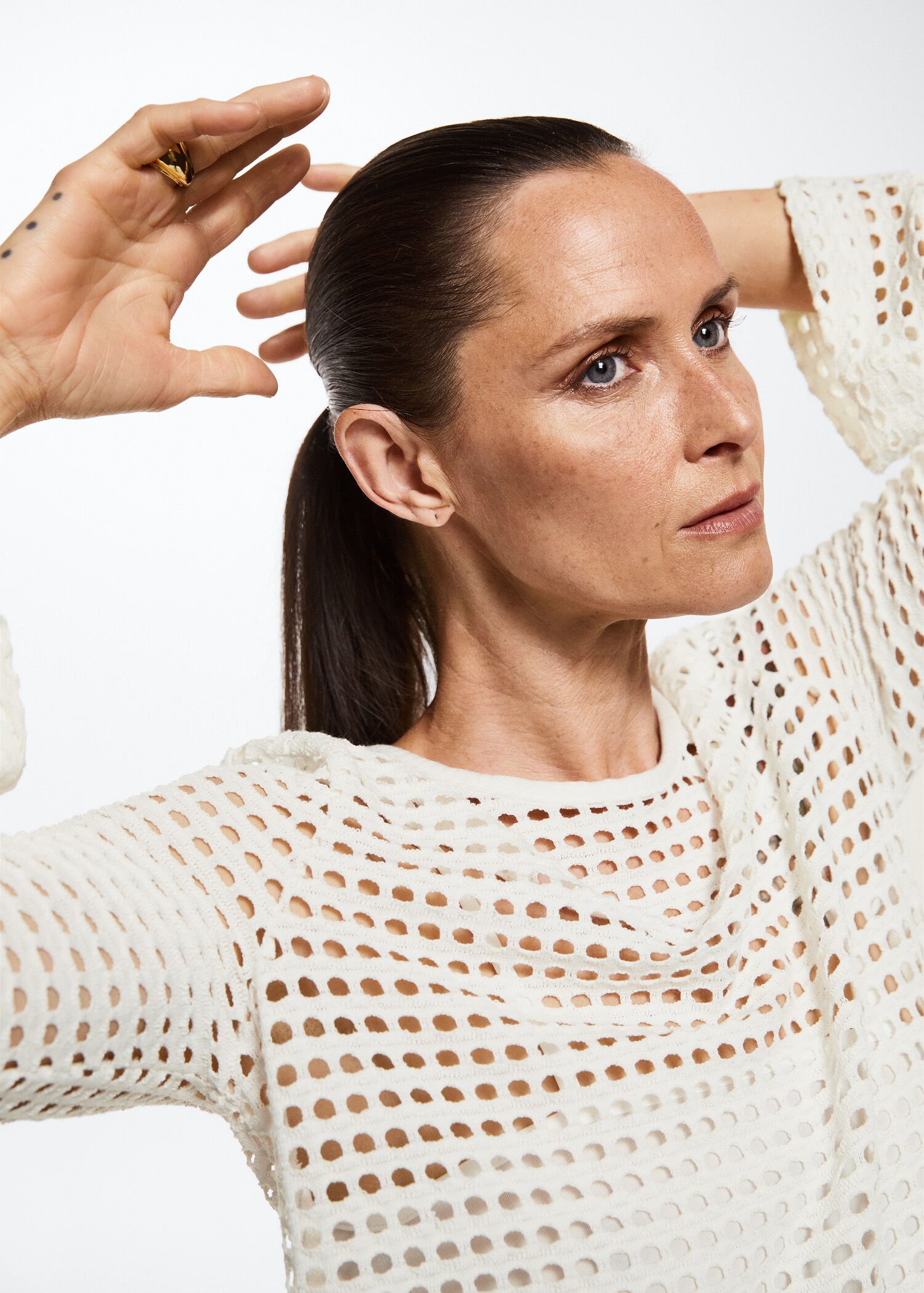 Openwork cotton dress - Details of the article 1