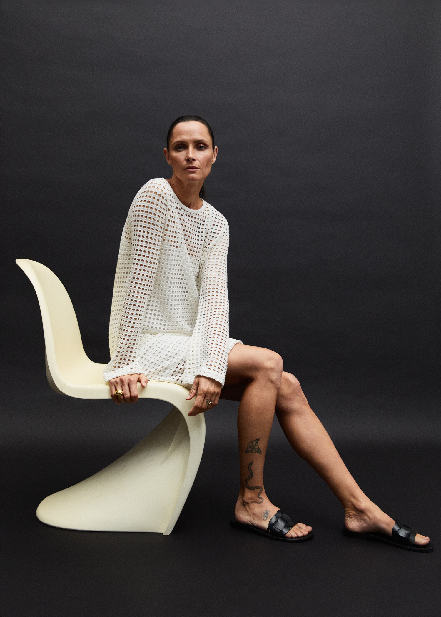 Openwork cotton dress - Details of the article 6