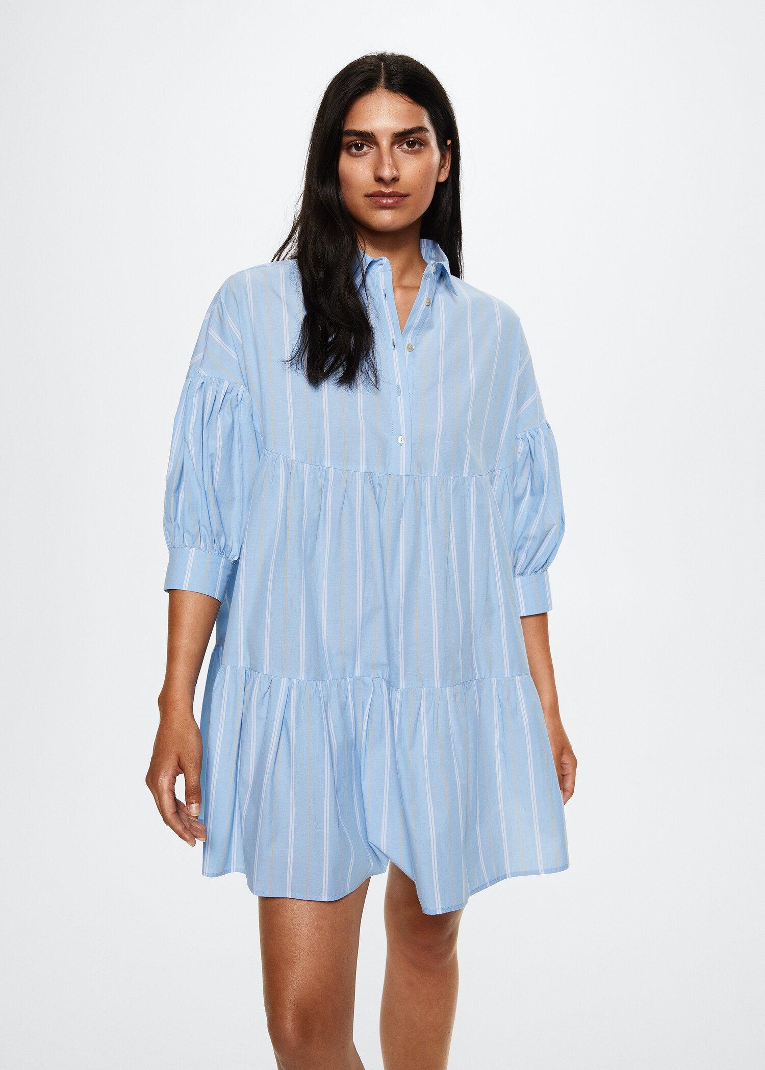 Striped cotton dress - Medium plane