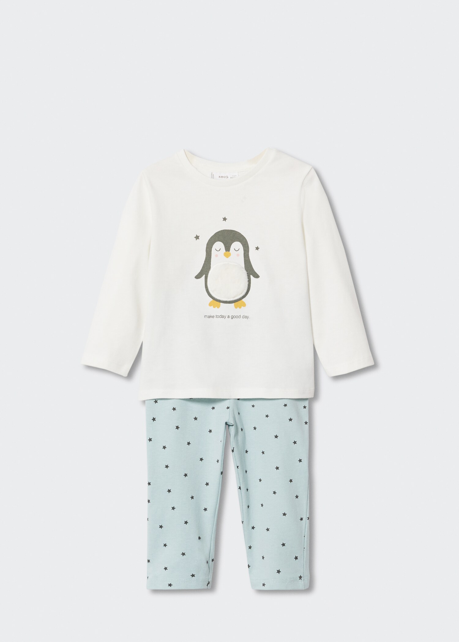 Cotton printed long pyjamas - Article without model