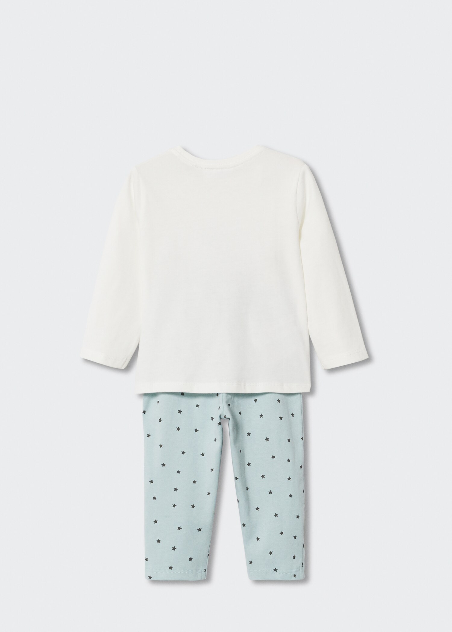 Cotton printed long pyjamas - Reverse of the article