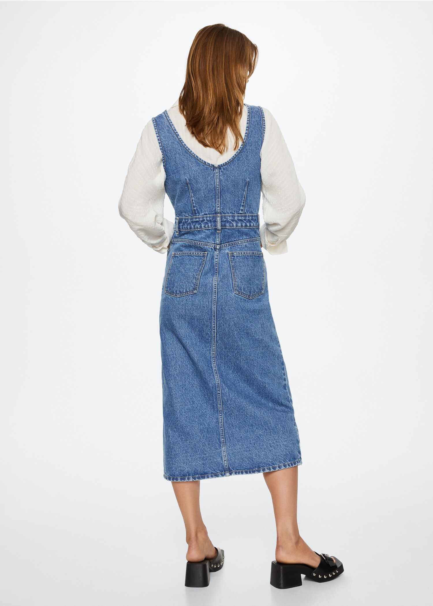 Robe en jean boutons - Verso de l’article