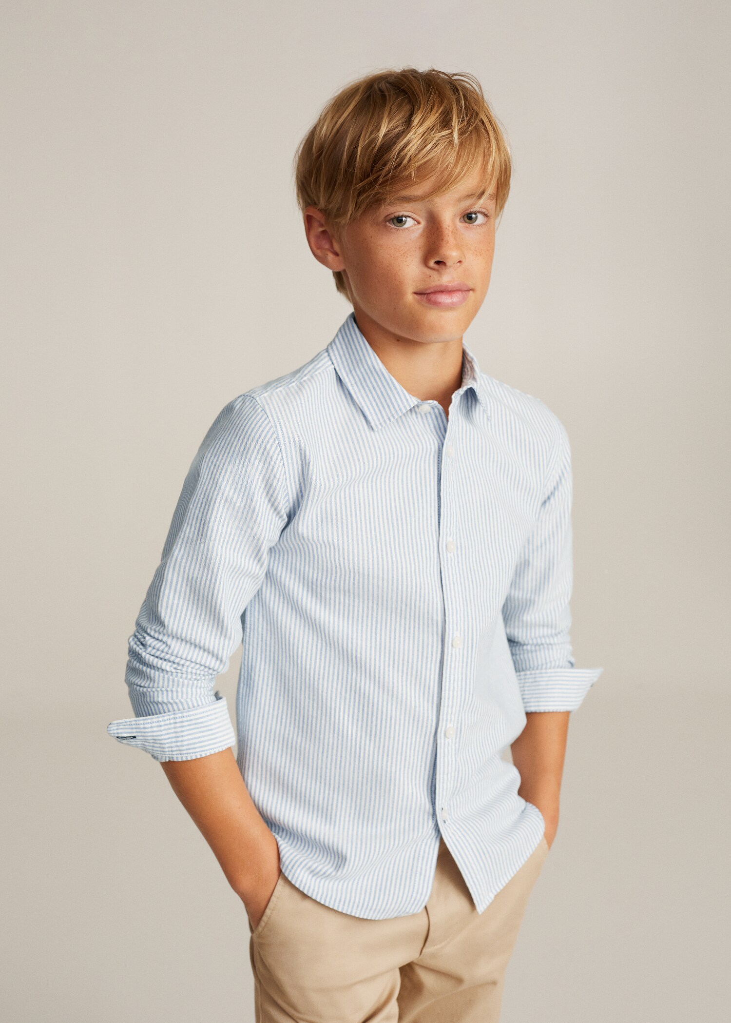 Chemise habillée coton rayures - Détail de l'article 2