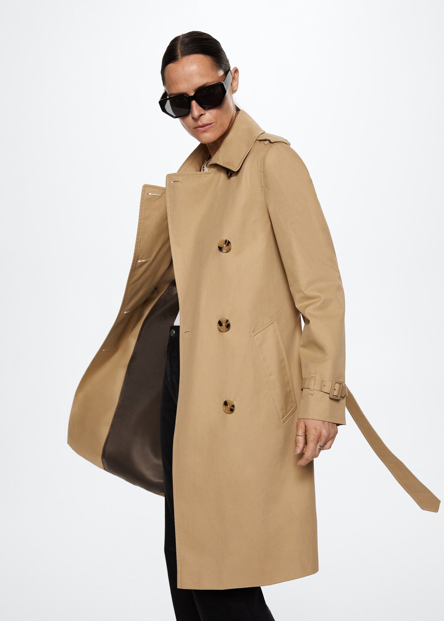 Cotton classic trench coat - Medium plane