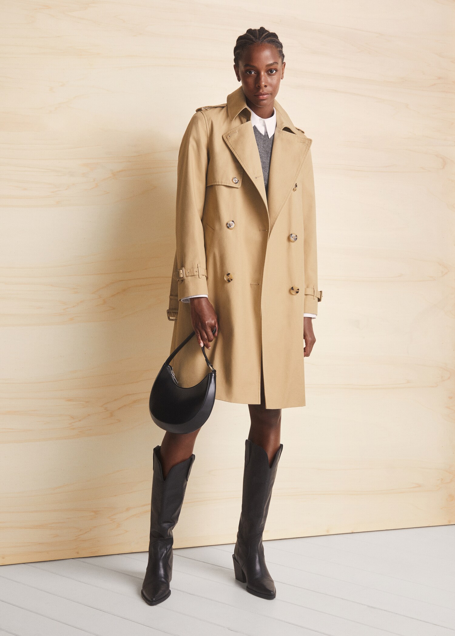 Cotton classic trench coat - Details of the article 3