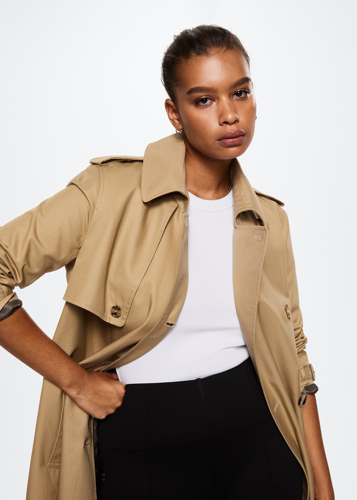 Cotton classic trench coat - Details of the article 7