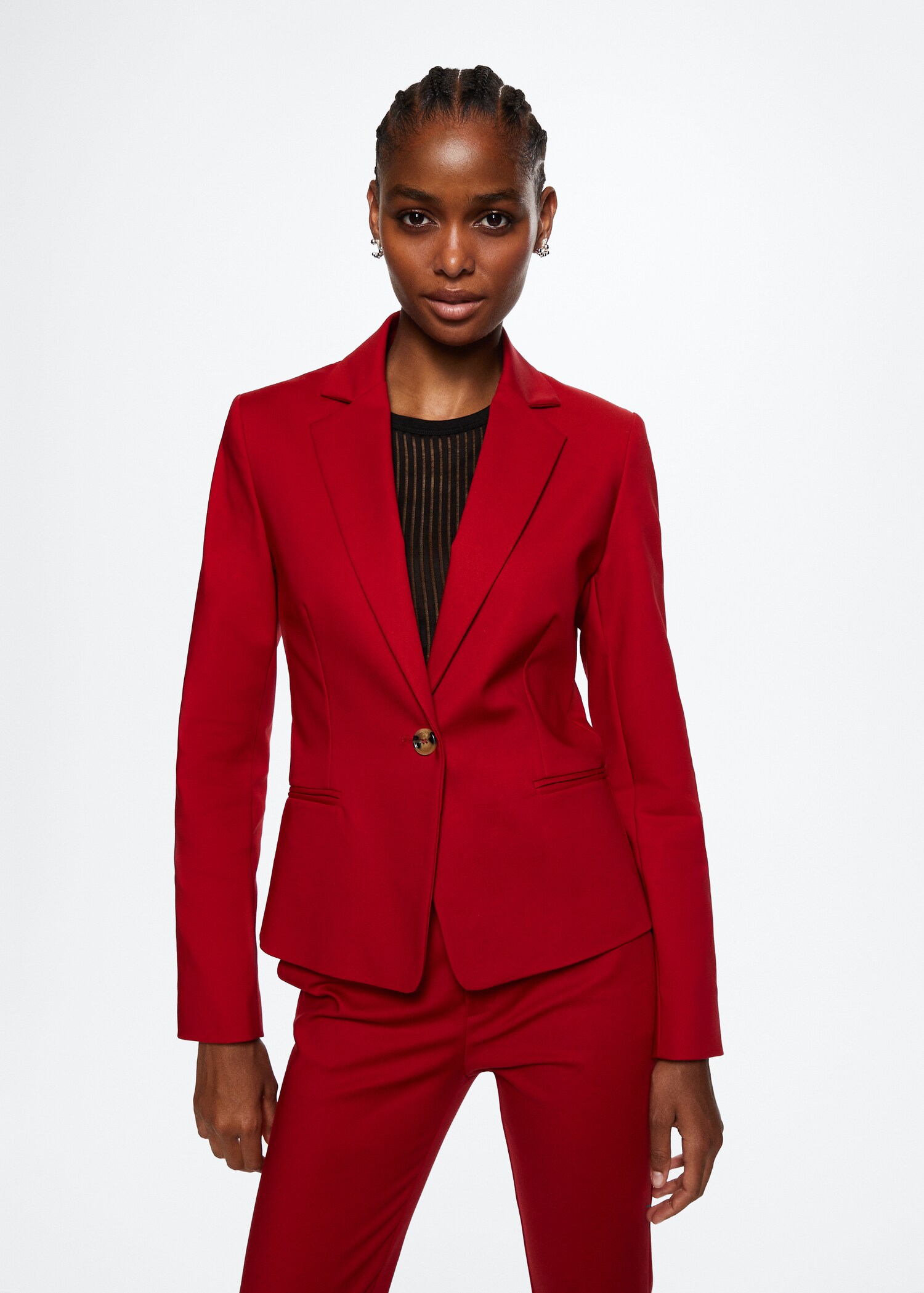 Structured suit blazer - Medium plane