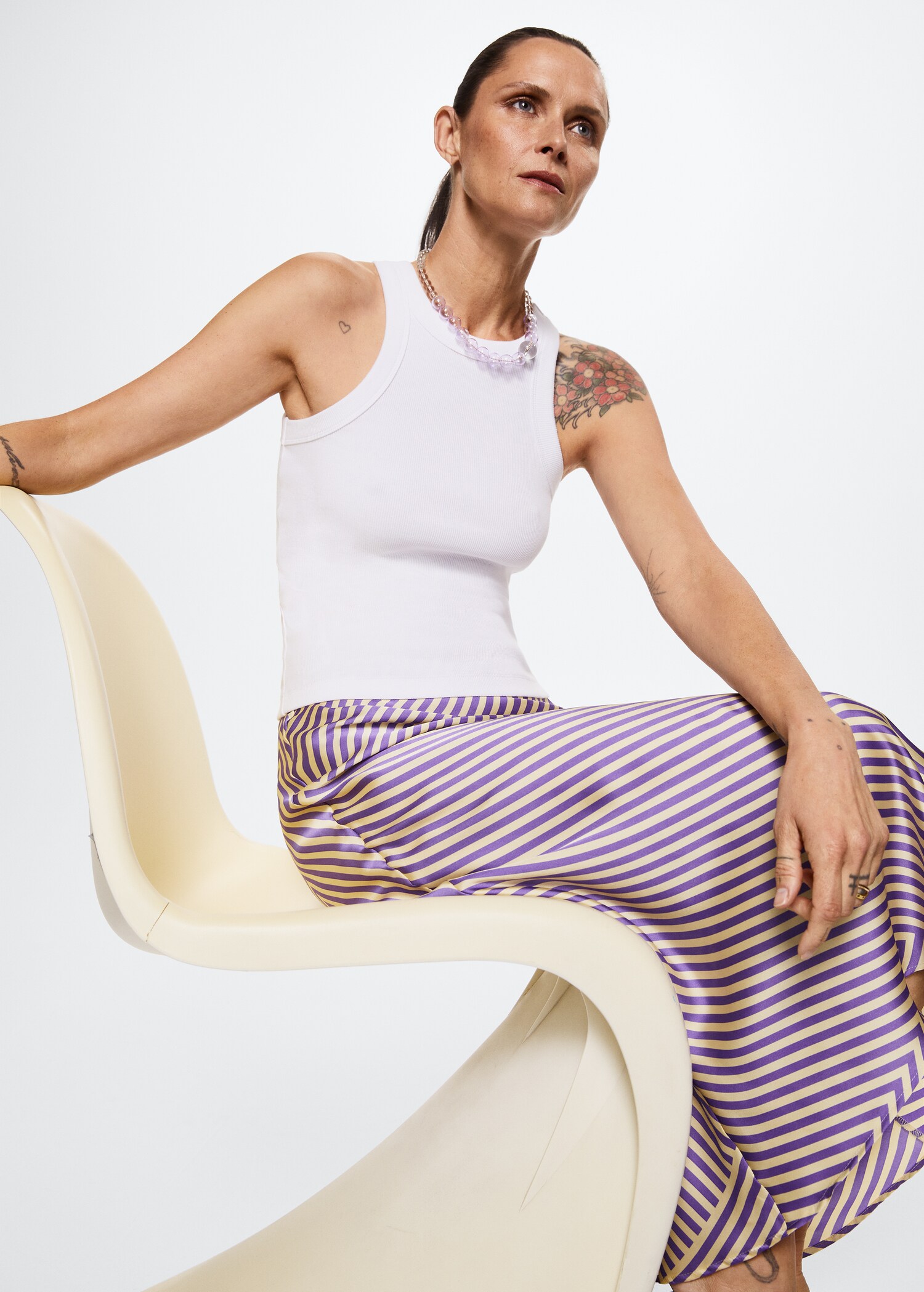 Falda satinada estampada - Detalle del artículo 2