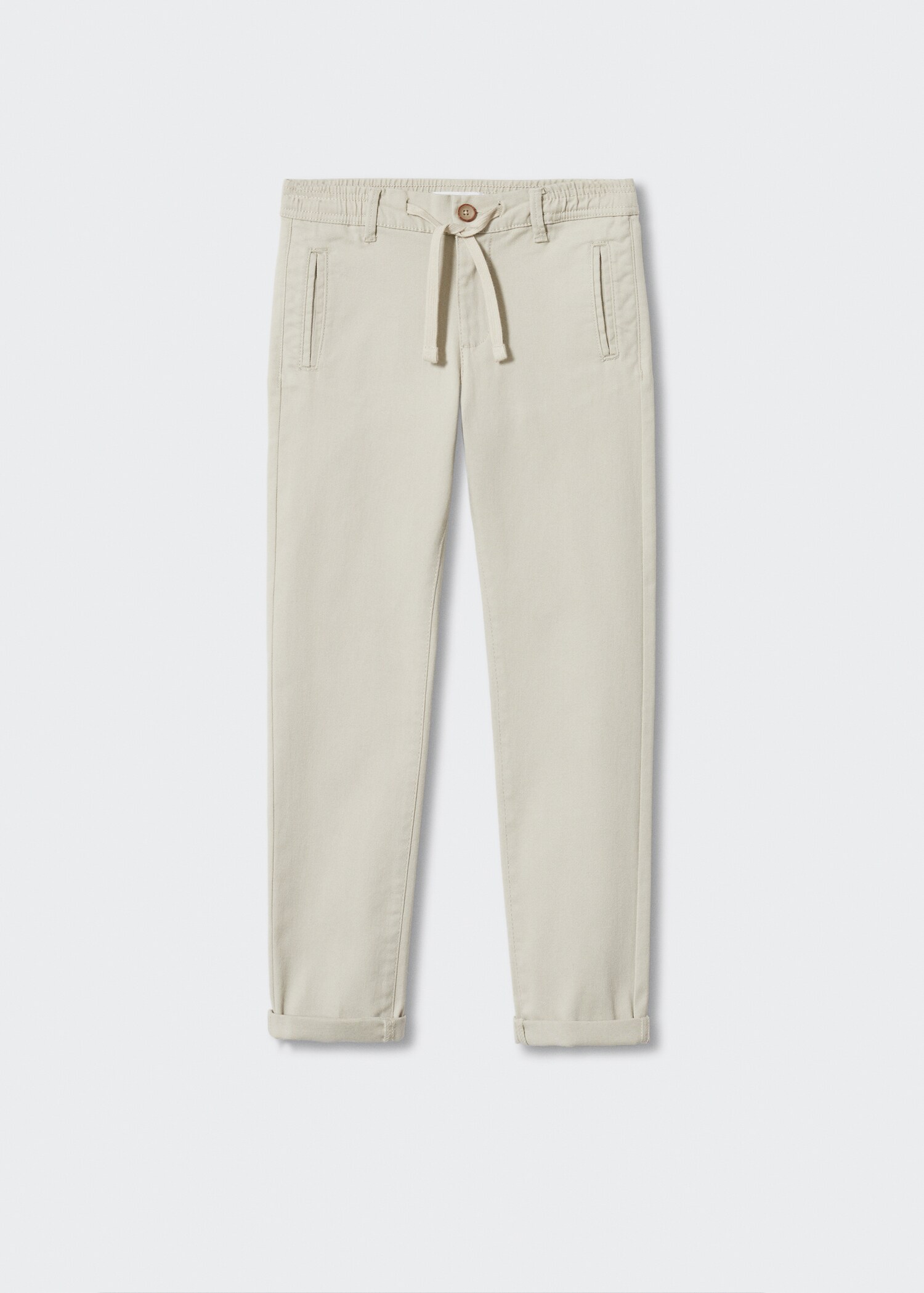 Drawstring straight trousers - Article without model