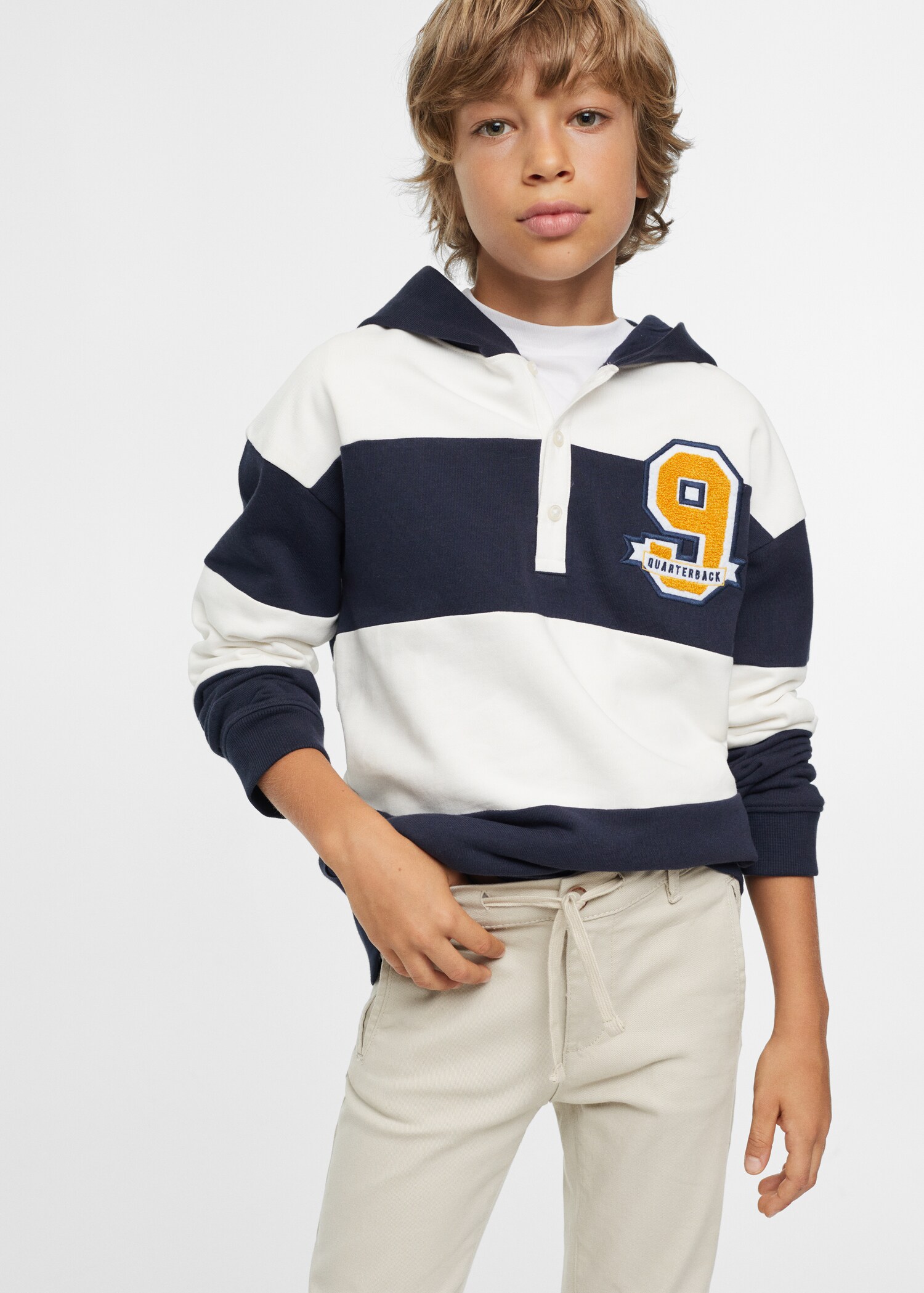Drawstring straight trousers - Details of the article 2