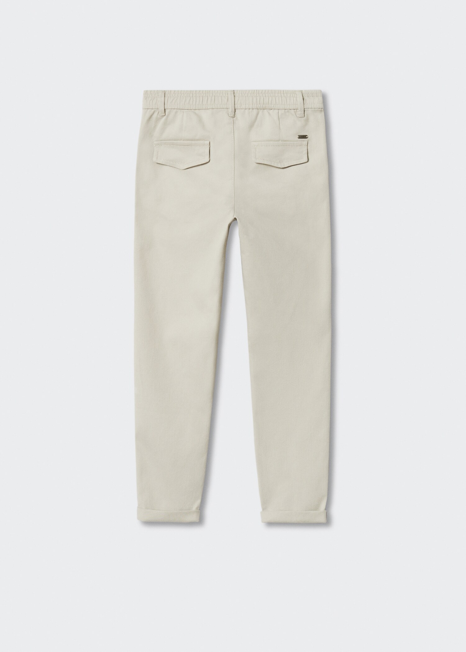 Drawstring straight trousers - Reverse of the article