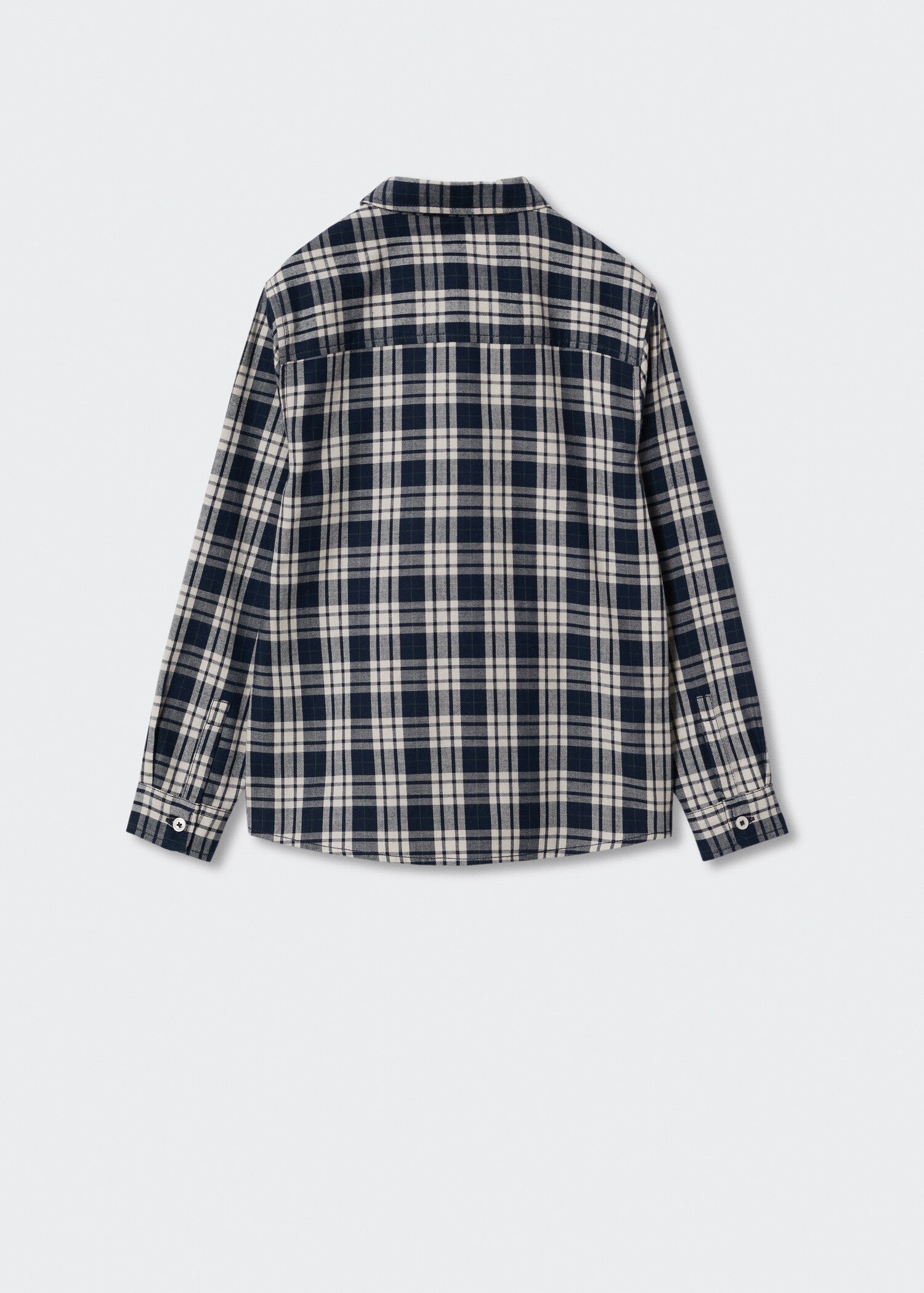 Check cotton shirt - Reverse of the article