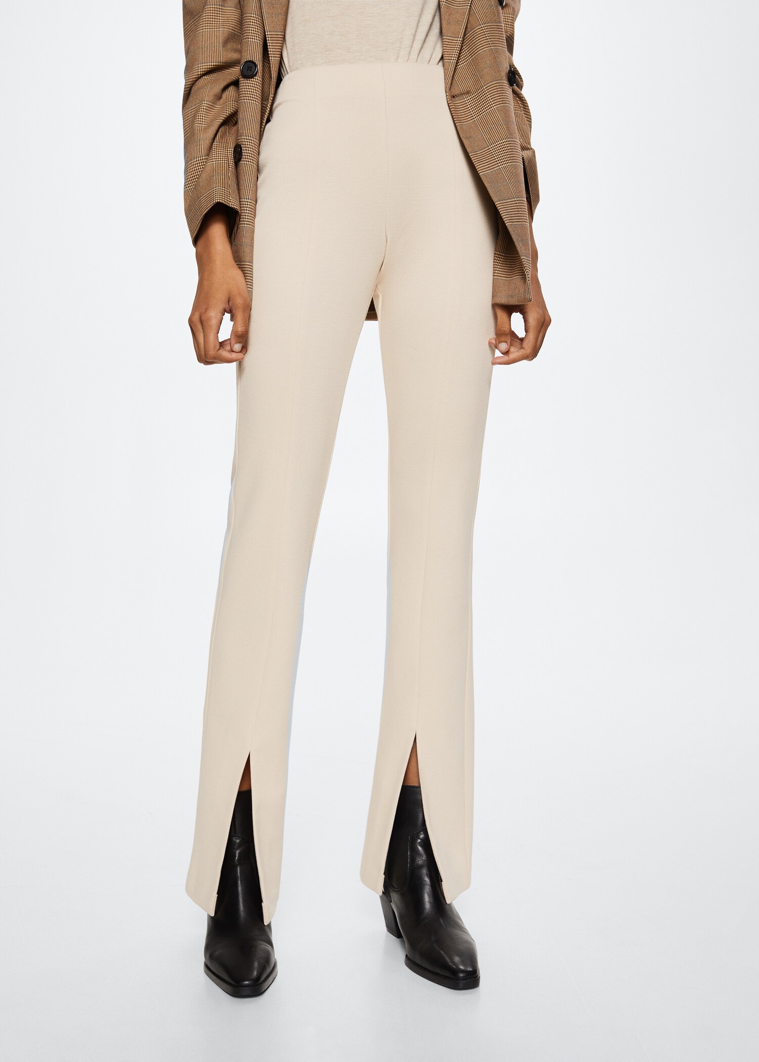 Slit hem trousers - Medium plane