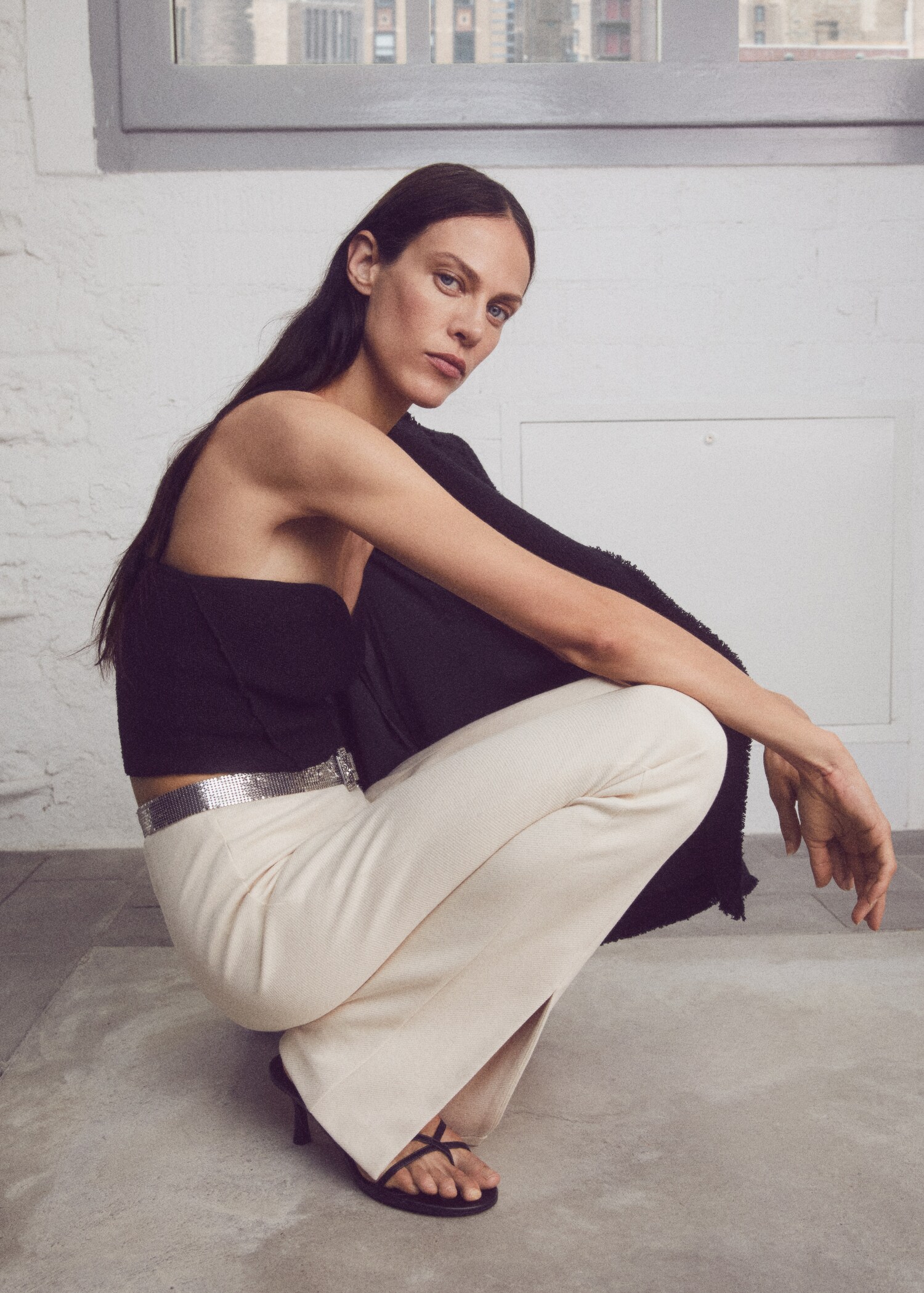 Pantalon Bob straight-fit délavé foncé - Détail de l'article 7