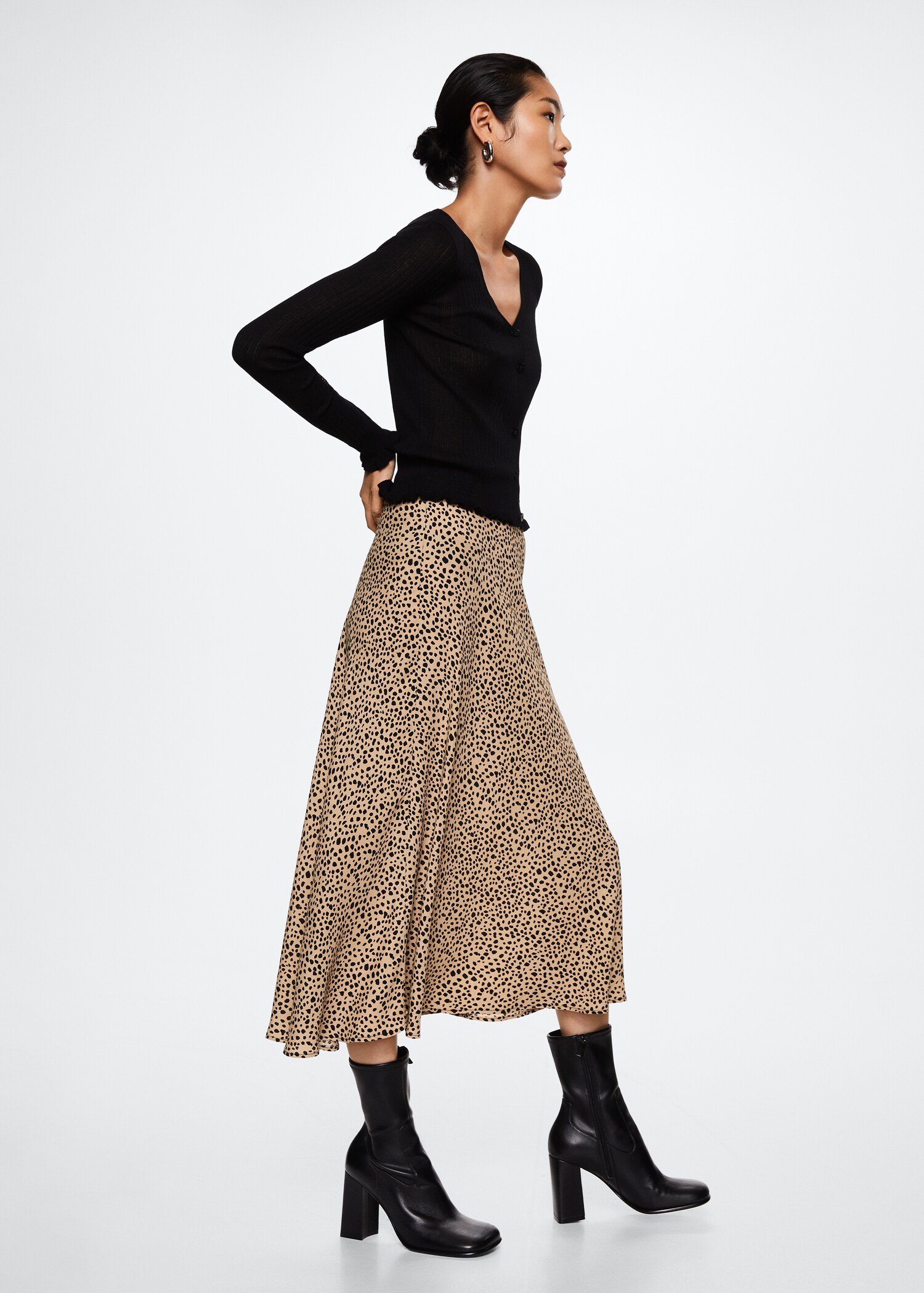 Falda midi estampada - Detalle del artículo 1