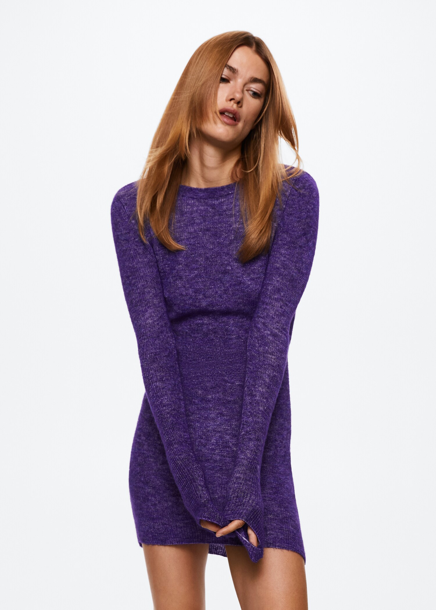 Short knitted dress - Medium plane