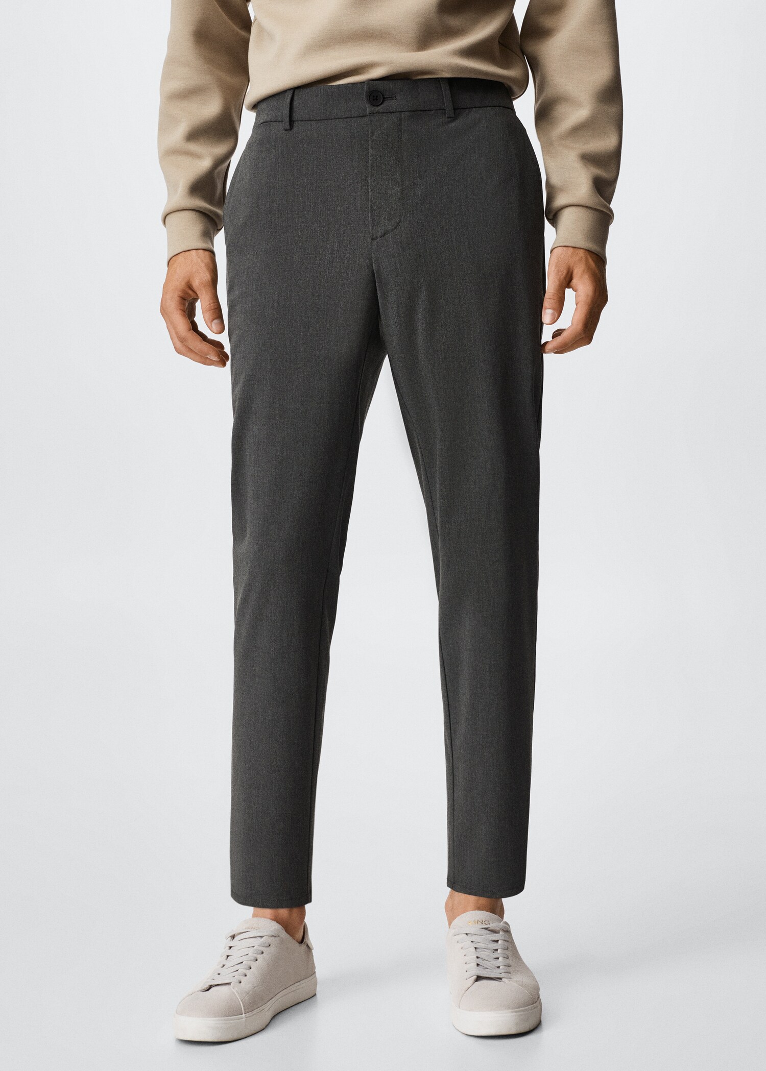 Pantalón tapered fit stretch - Plano medio