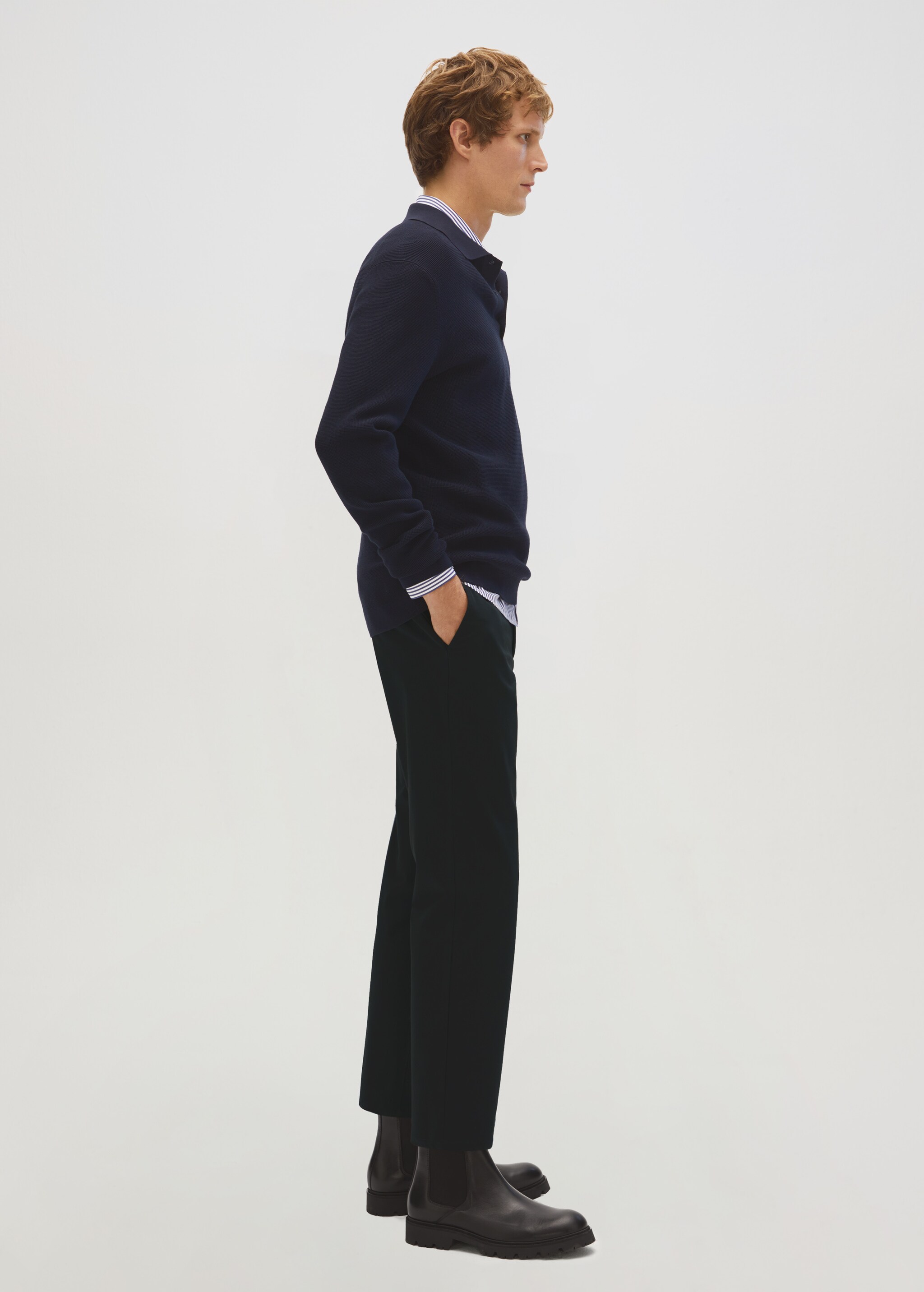 Tapered fit stretch trousers - Details of the article 7