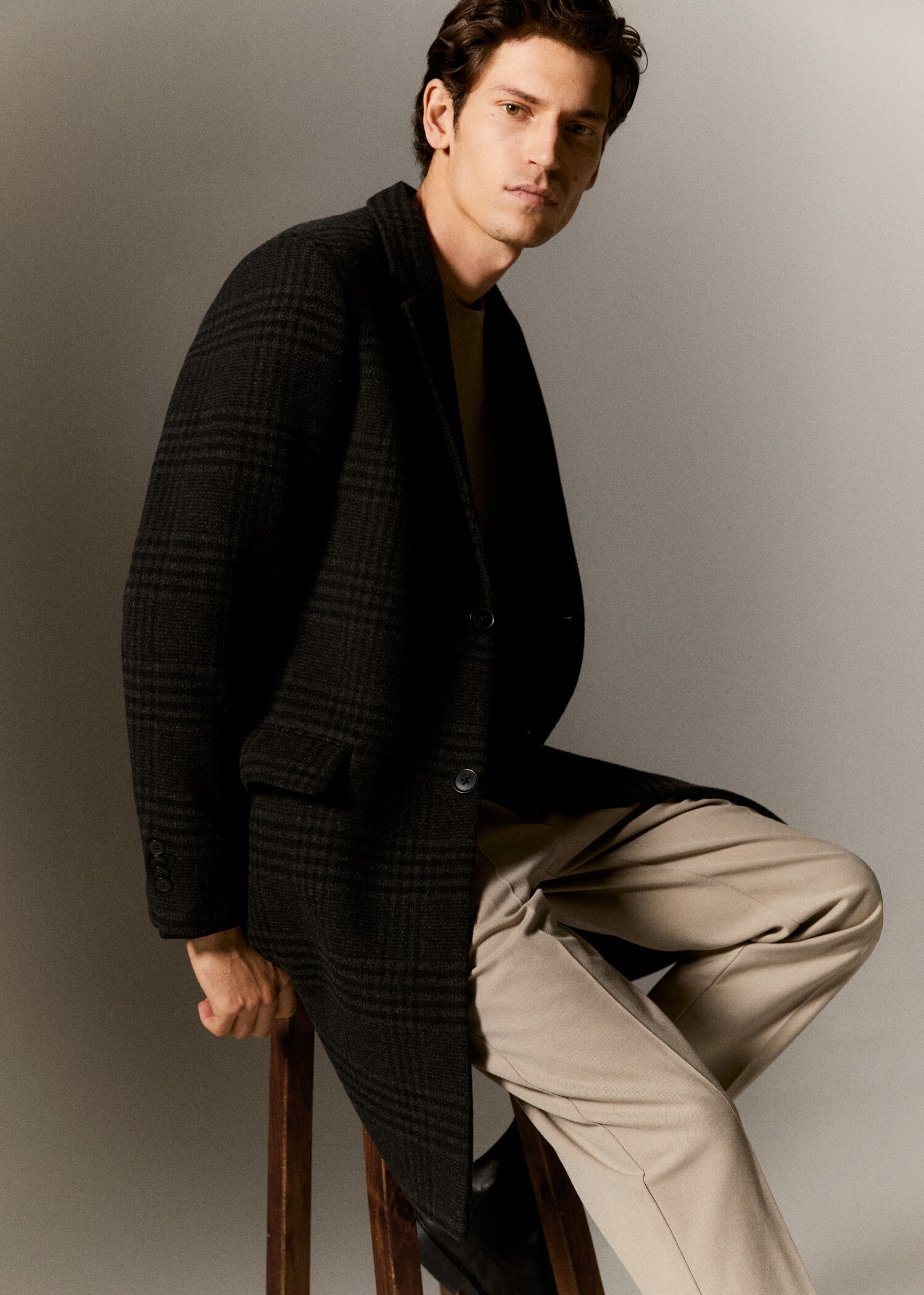 Long recycled wool coat - Details of the article 5