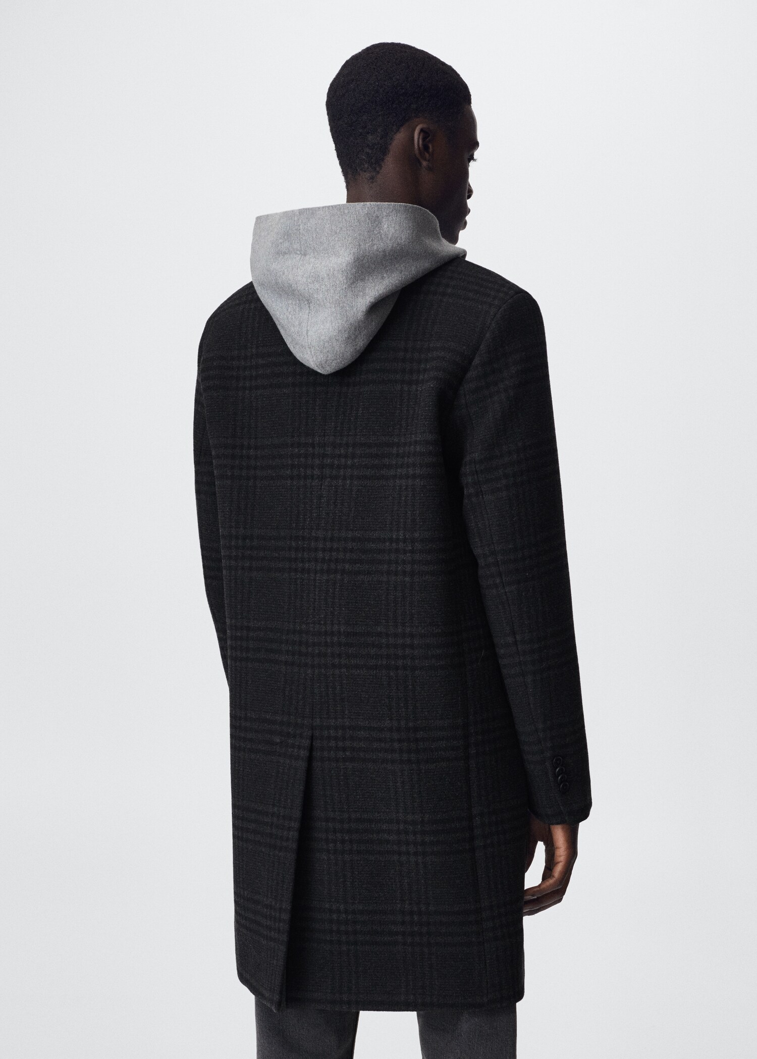 Long recycled wool coat - Reverse of the article