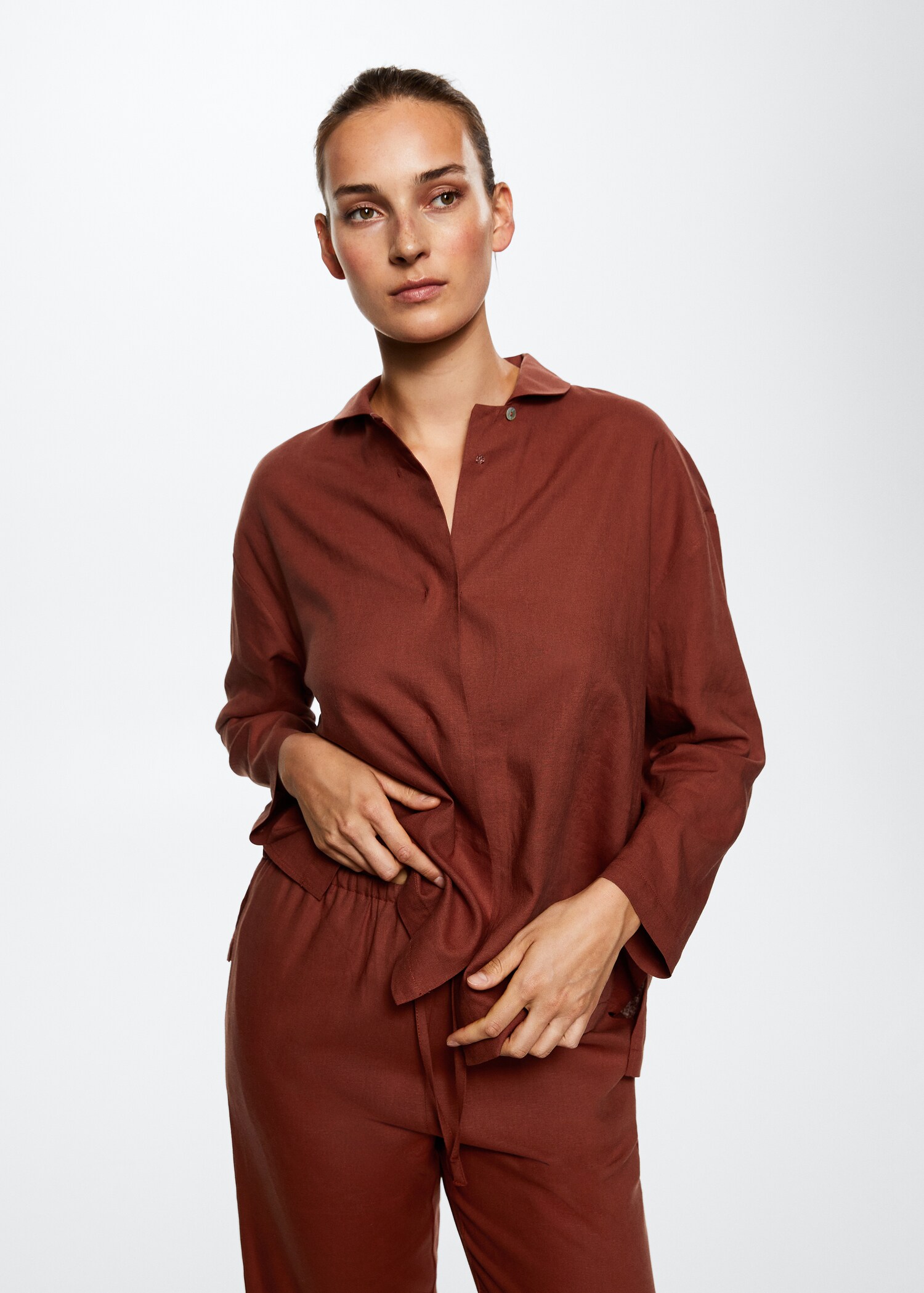 Chemise fluide lin - Plan moyen