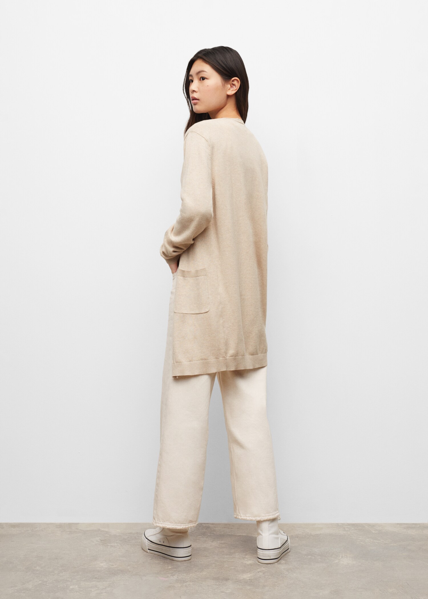 Cotton-blend cardigan - Reverse of the article