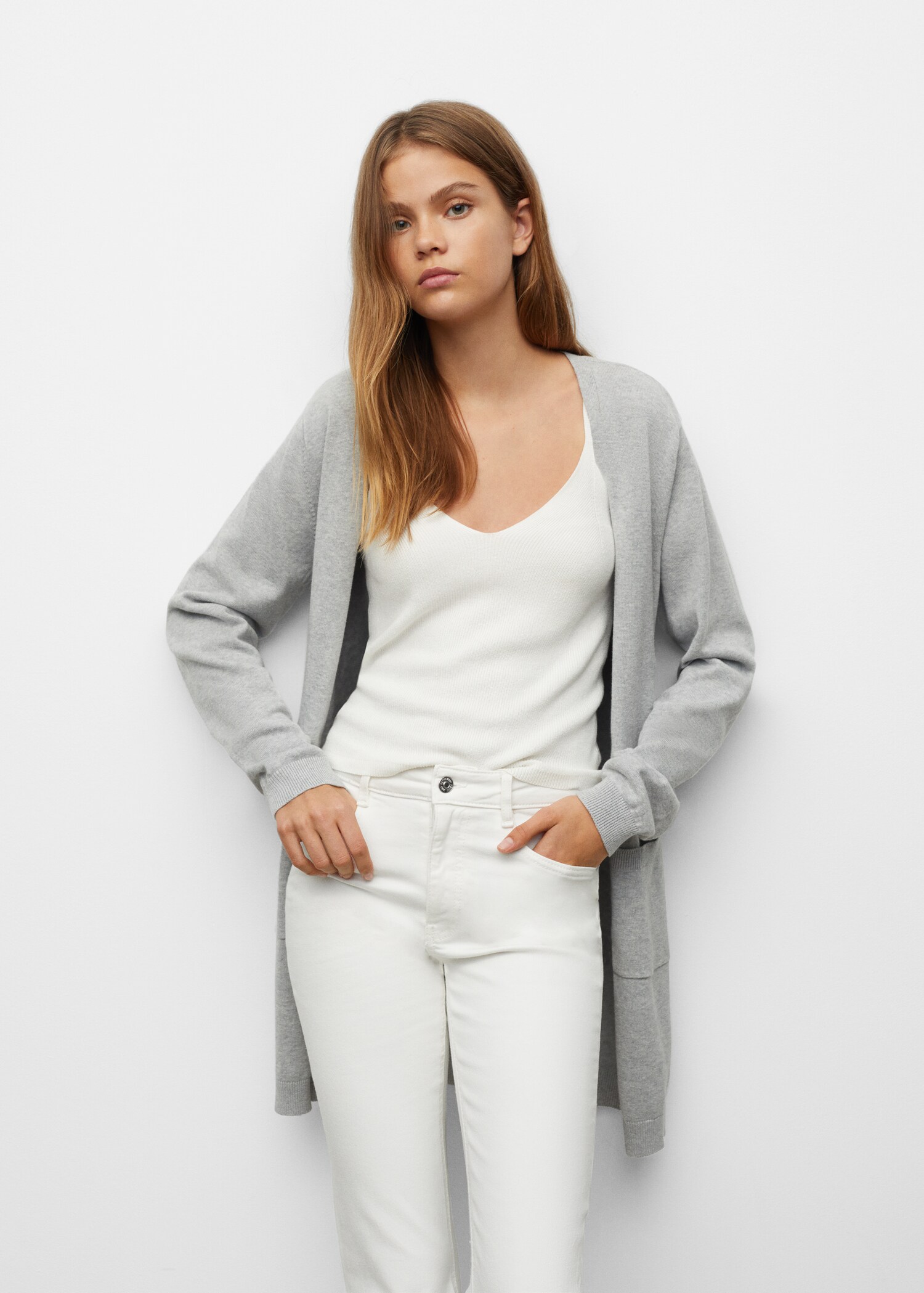 Cotton-blend cardigan - Medium plane