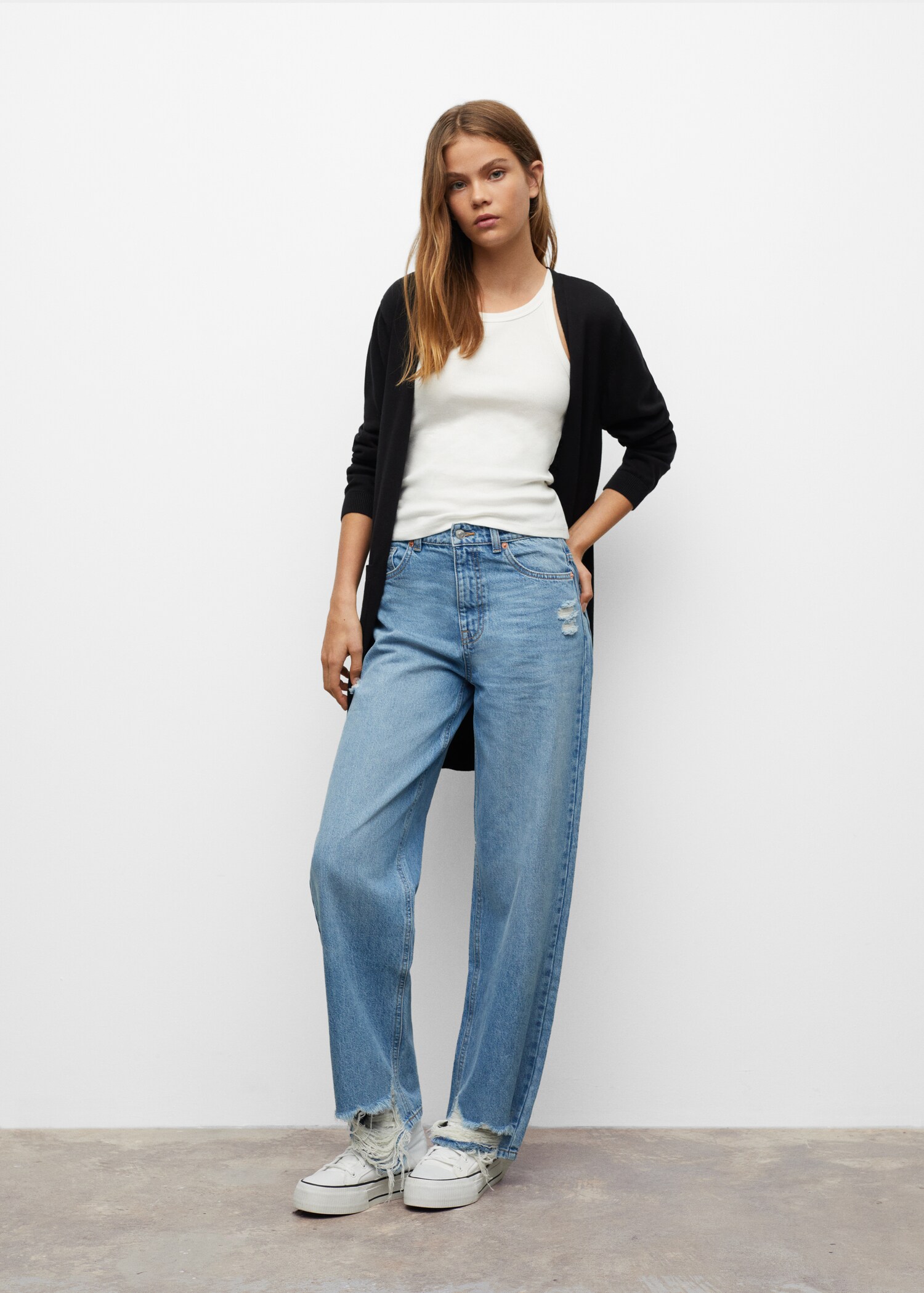 Cotton-blend cardigan - Medium plane