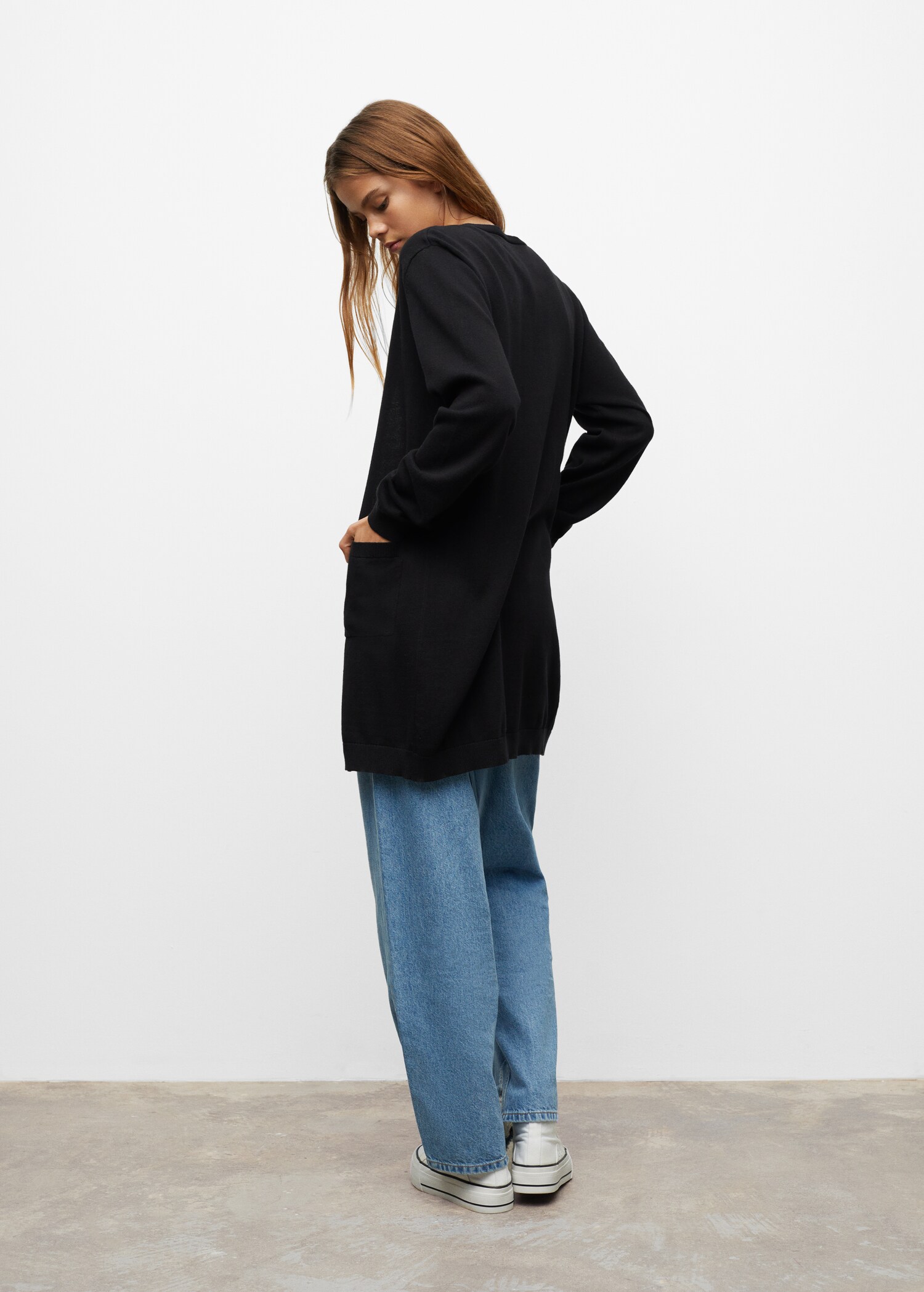 Cotton-blend cardigan - Reverse of the article