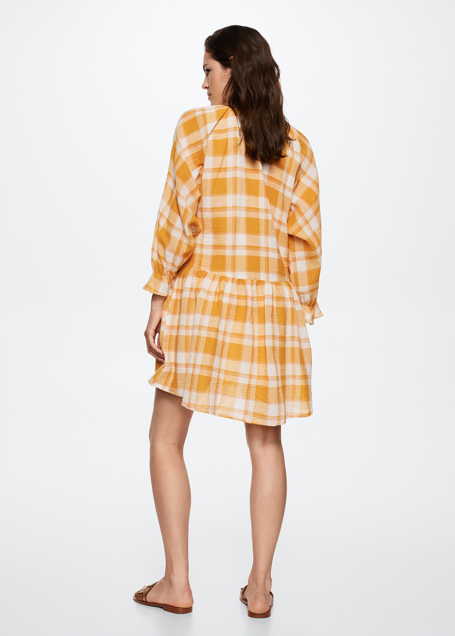 Checked cotton dress - Reverse of the article