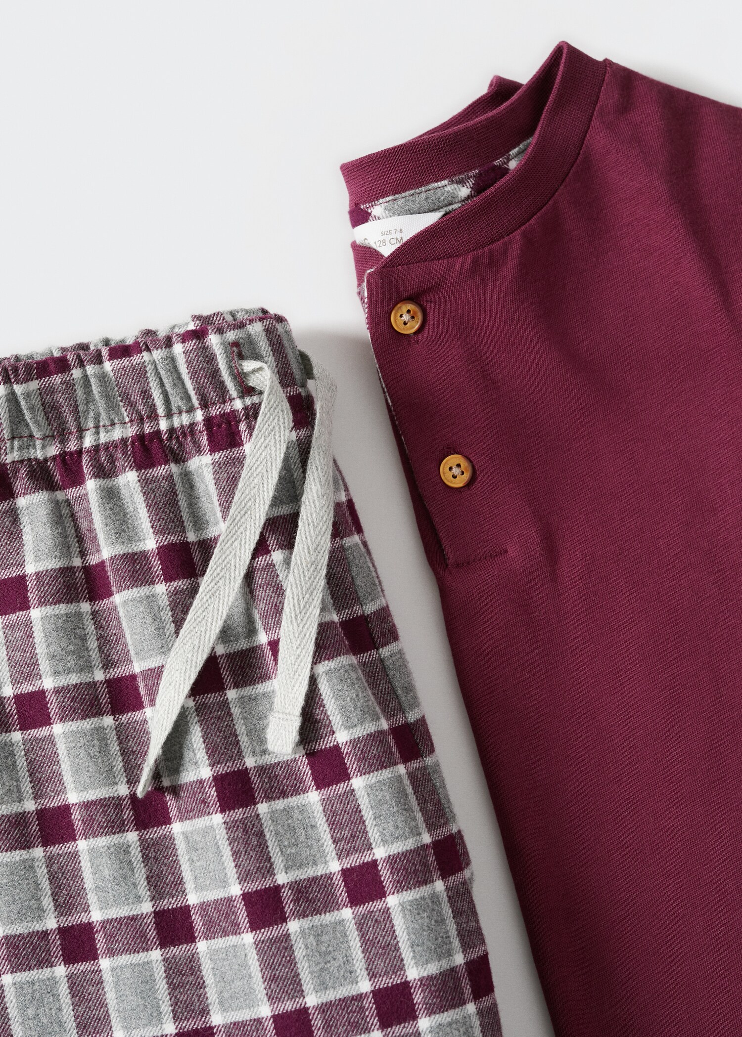 Pyjama long deux pièces carreaux - Détail de l'article 9