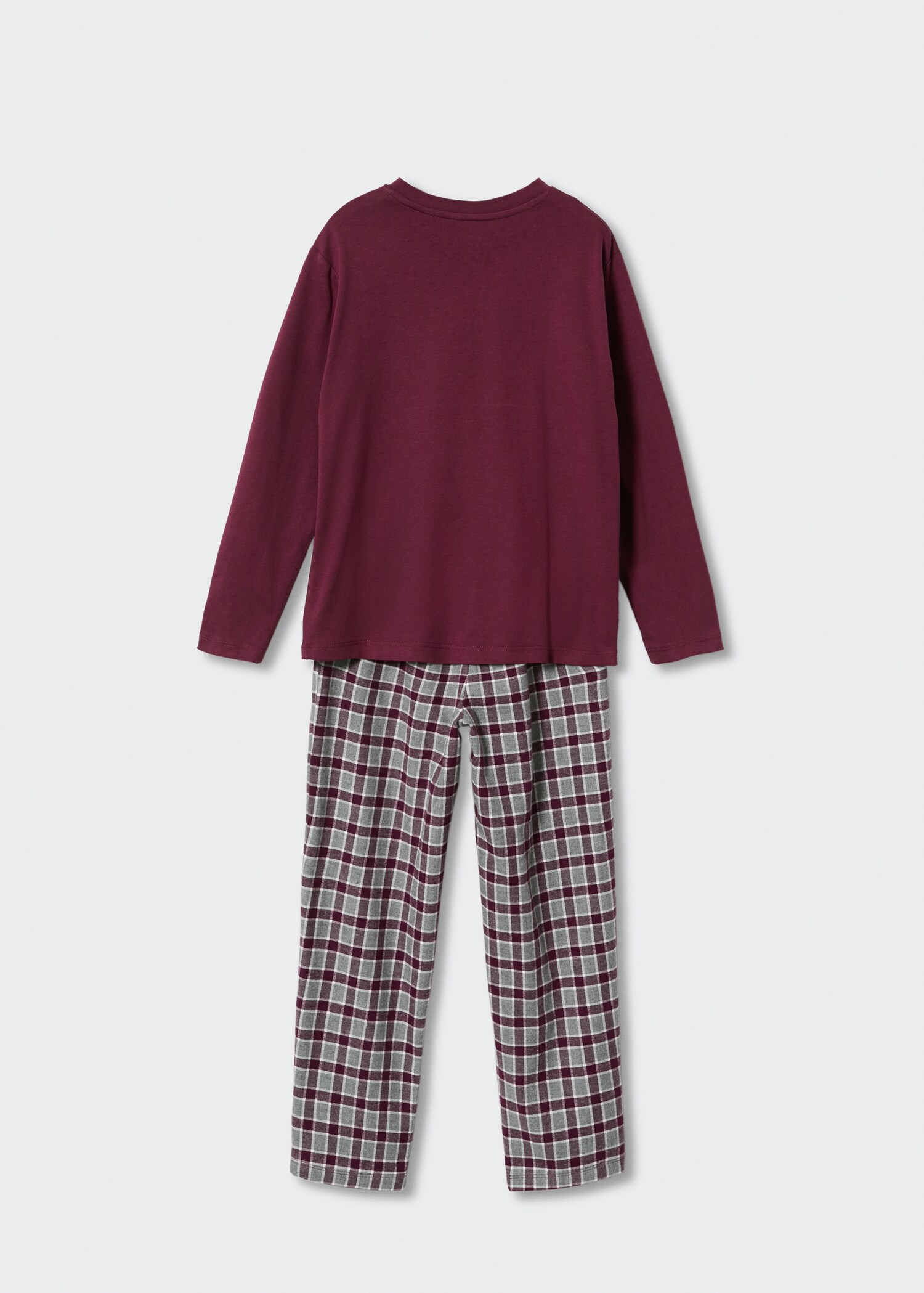 Pyjama long deux pièces carreaux - Verso de l’article
